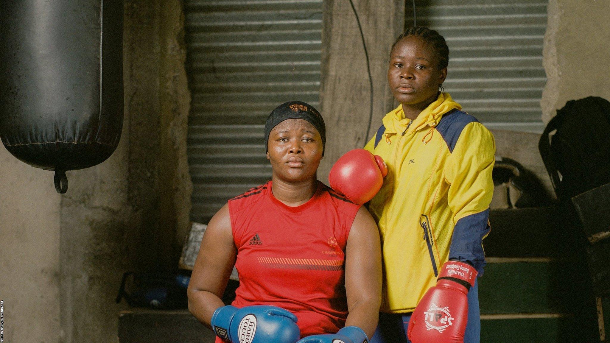 Nigerian boxers Idara Udotte and Dorcas Onoja