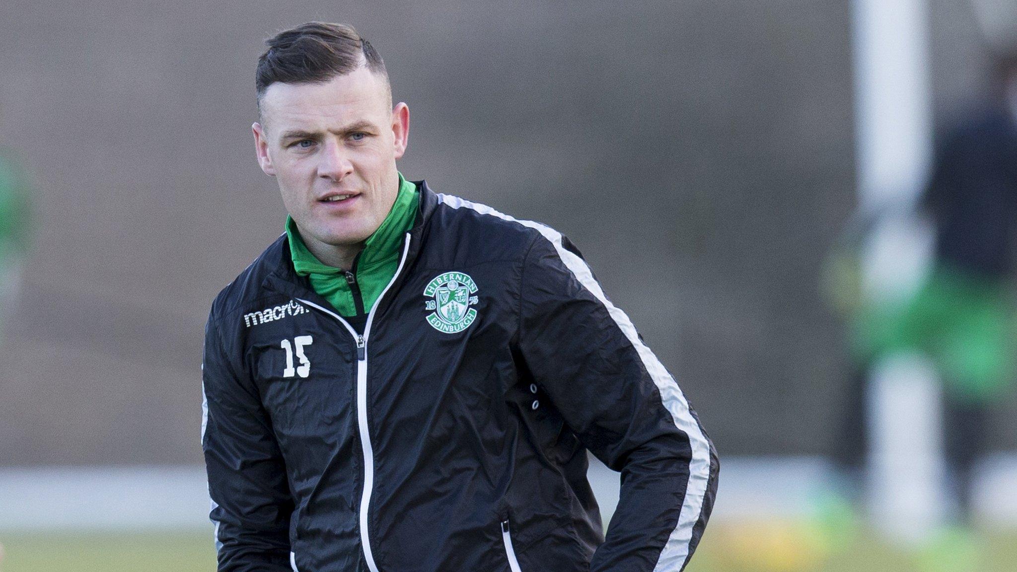 Hibs striker Anthony Stokes in training