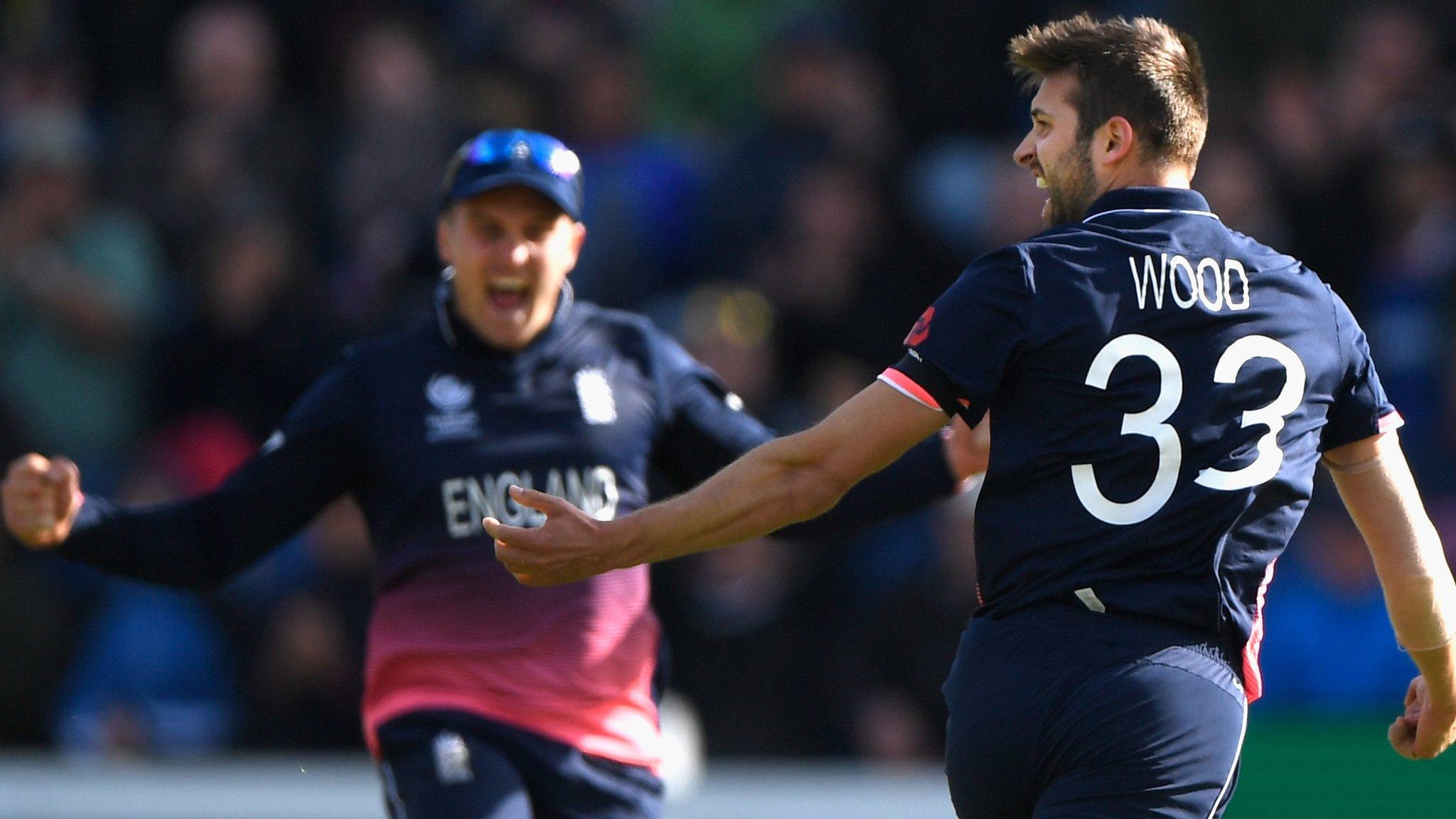 Mark Wood celebrates