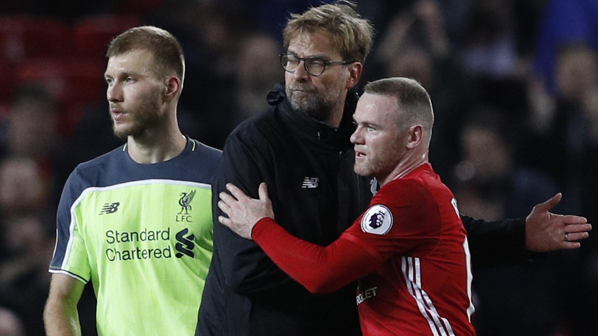 Jurgen Klopp and Wayne Rooney