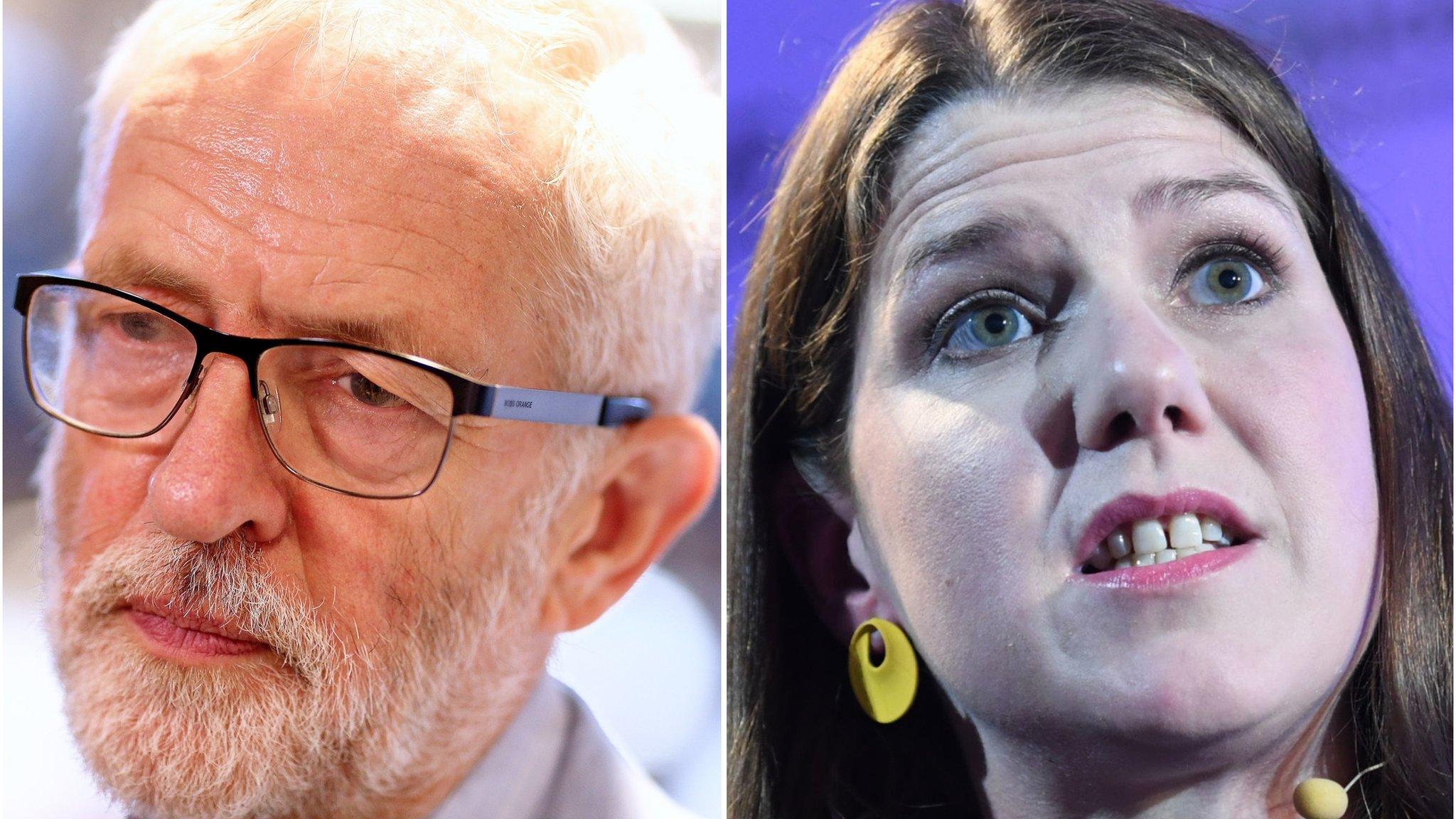 Jeremy Corbyn and Jo Swinson