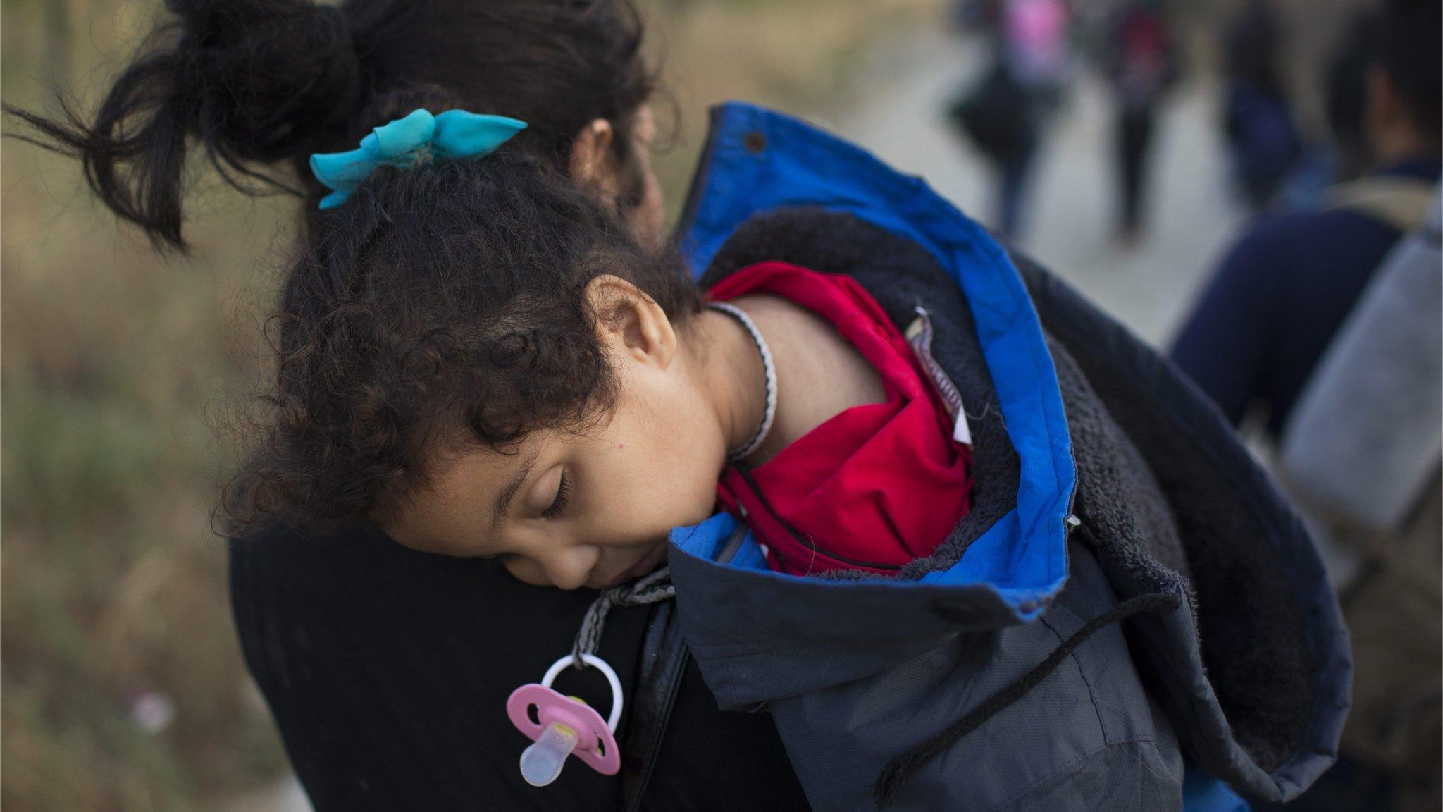 Migrants at the Macedonia/Greece border, September 2015