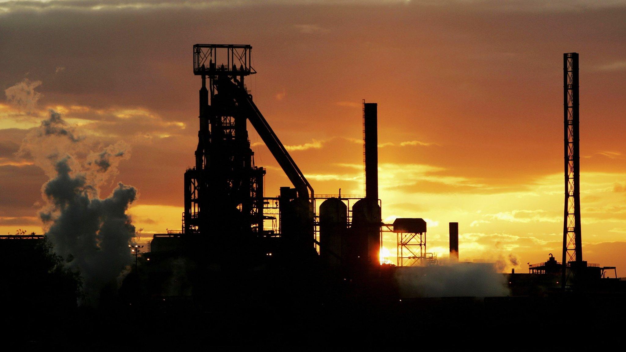 Tata steelworks in Port Talbot
