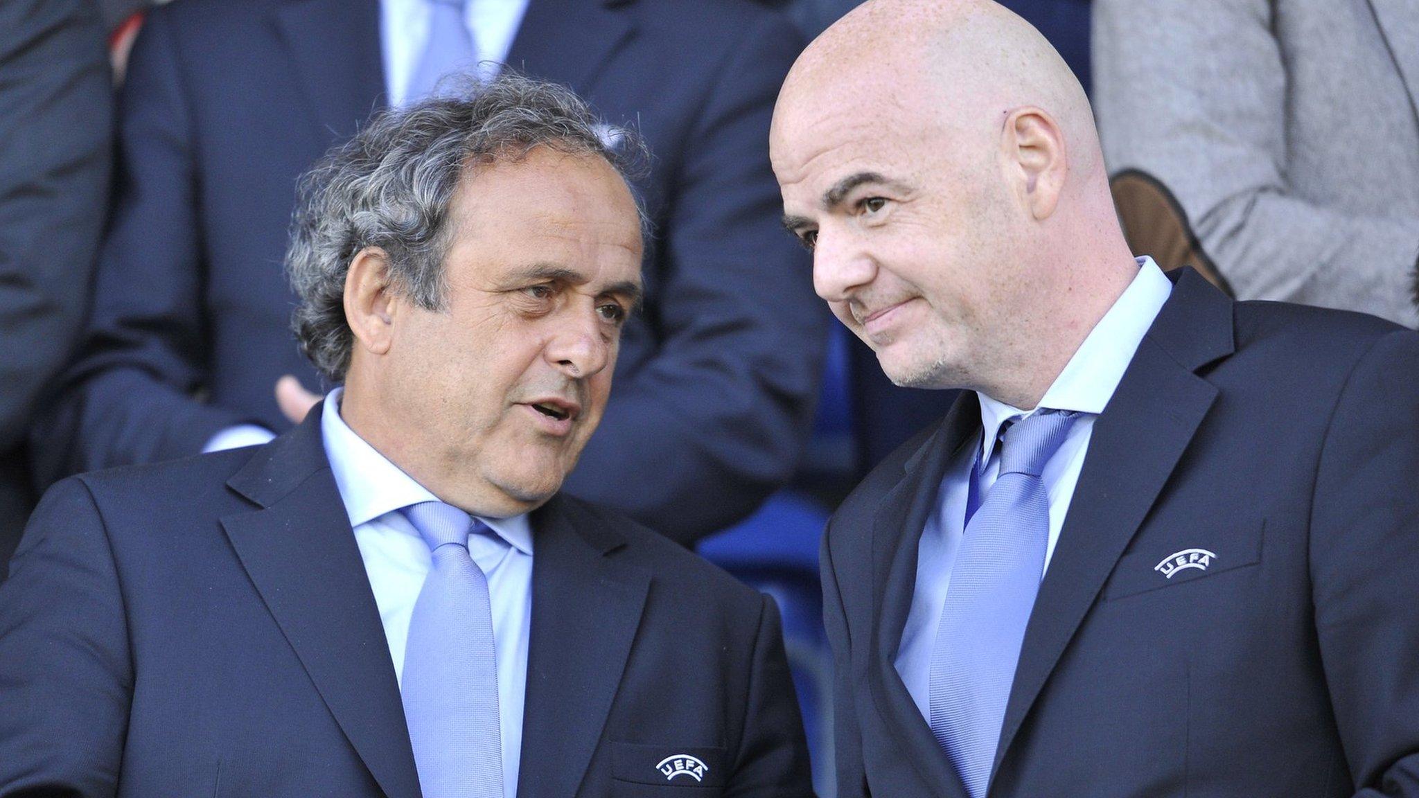 Michel Platini and Gianni Infantino