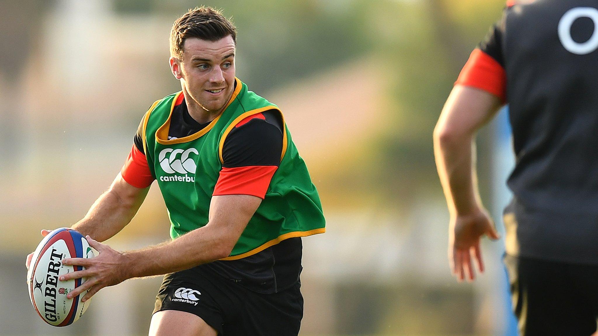 England's George Ford during a training session