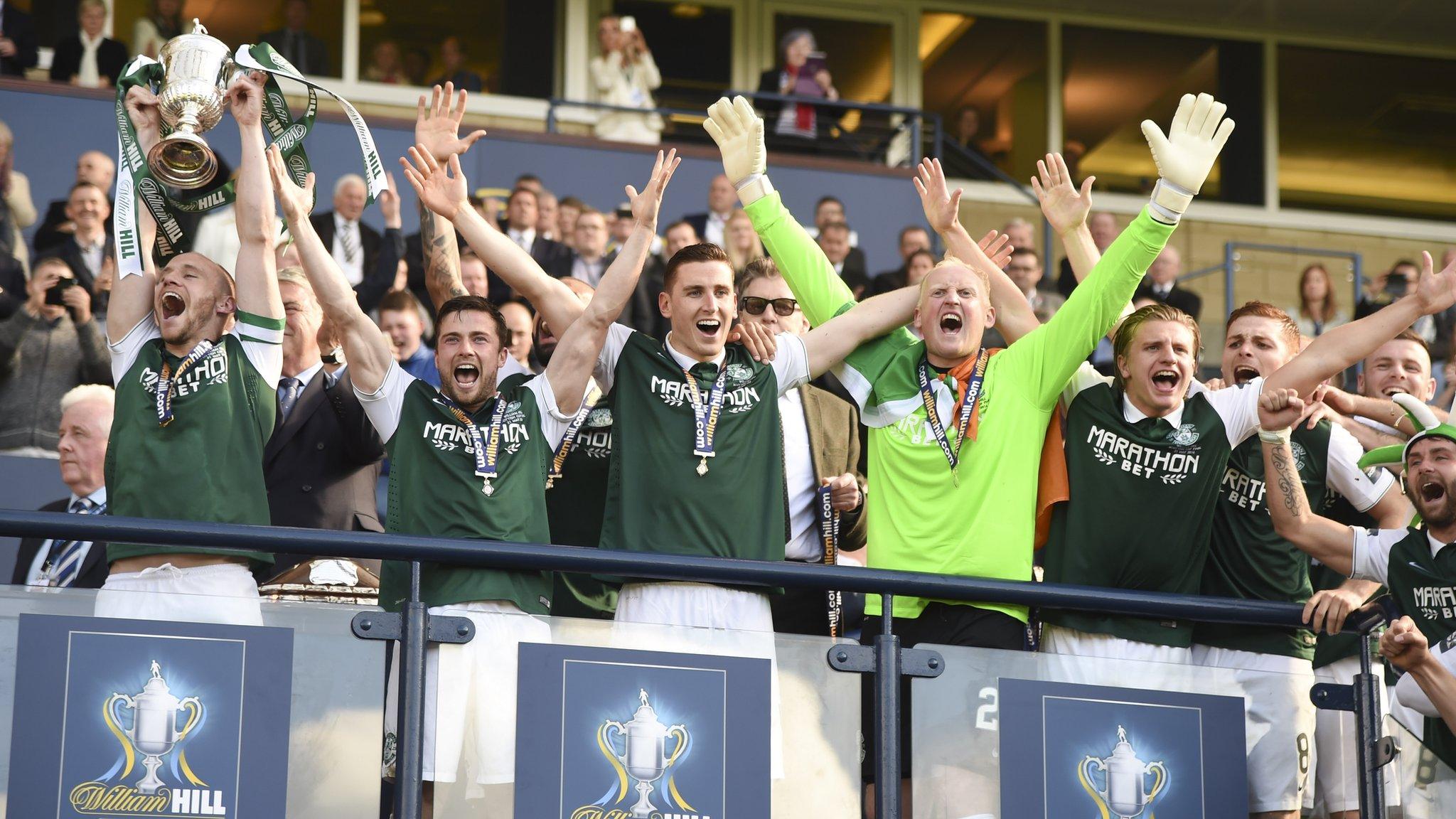 Hibernian lift the Scottish Cup