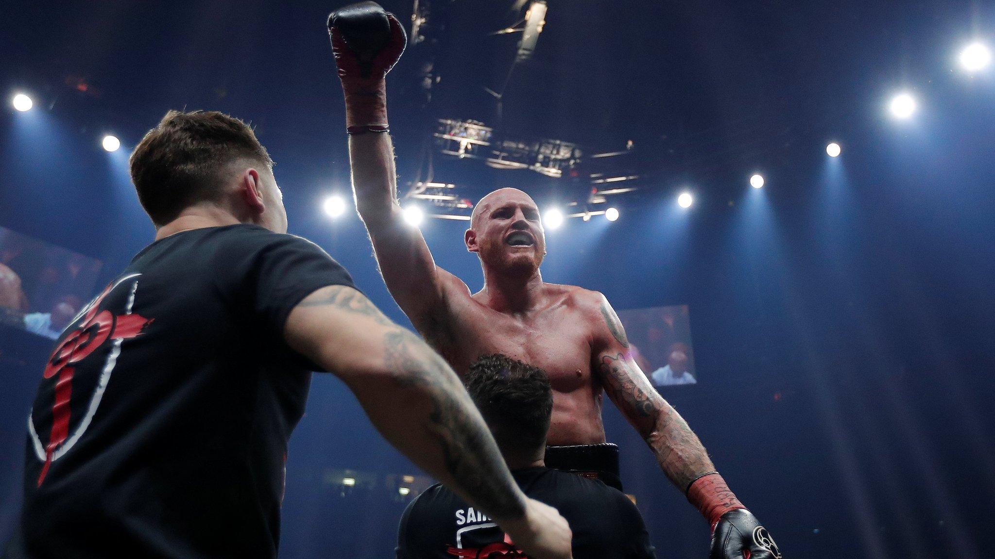 George Groves celebrates