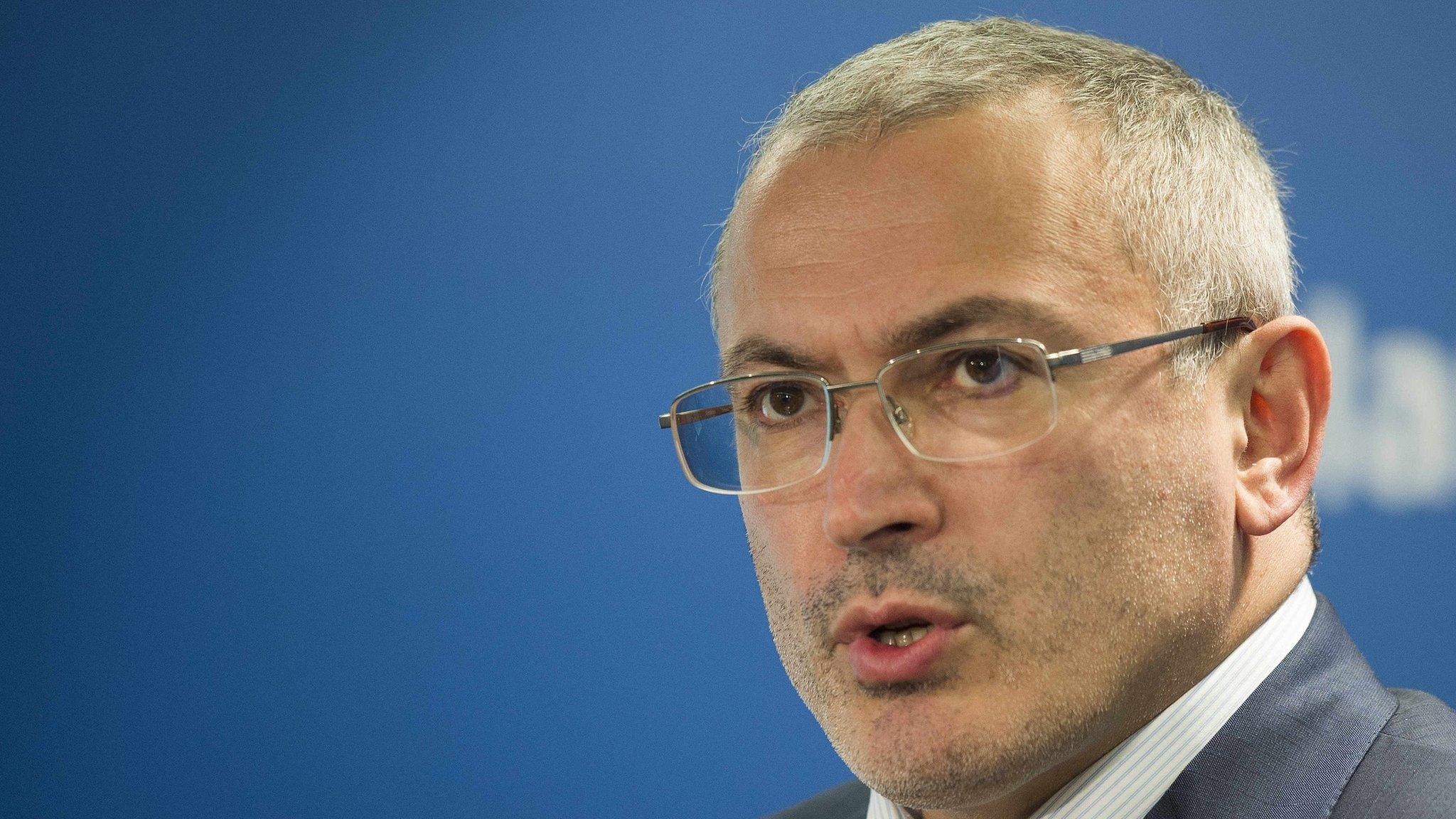 Mikhail Khodorkovsky, founder of Open Russia, speaking at the Atlantic Council in Washington (June 2015)