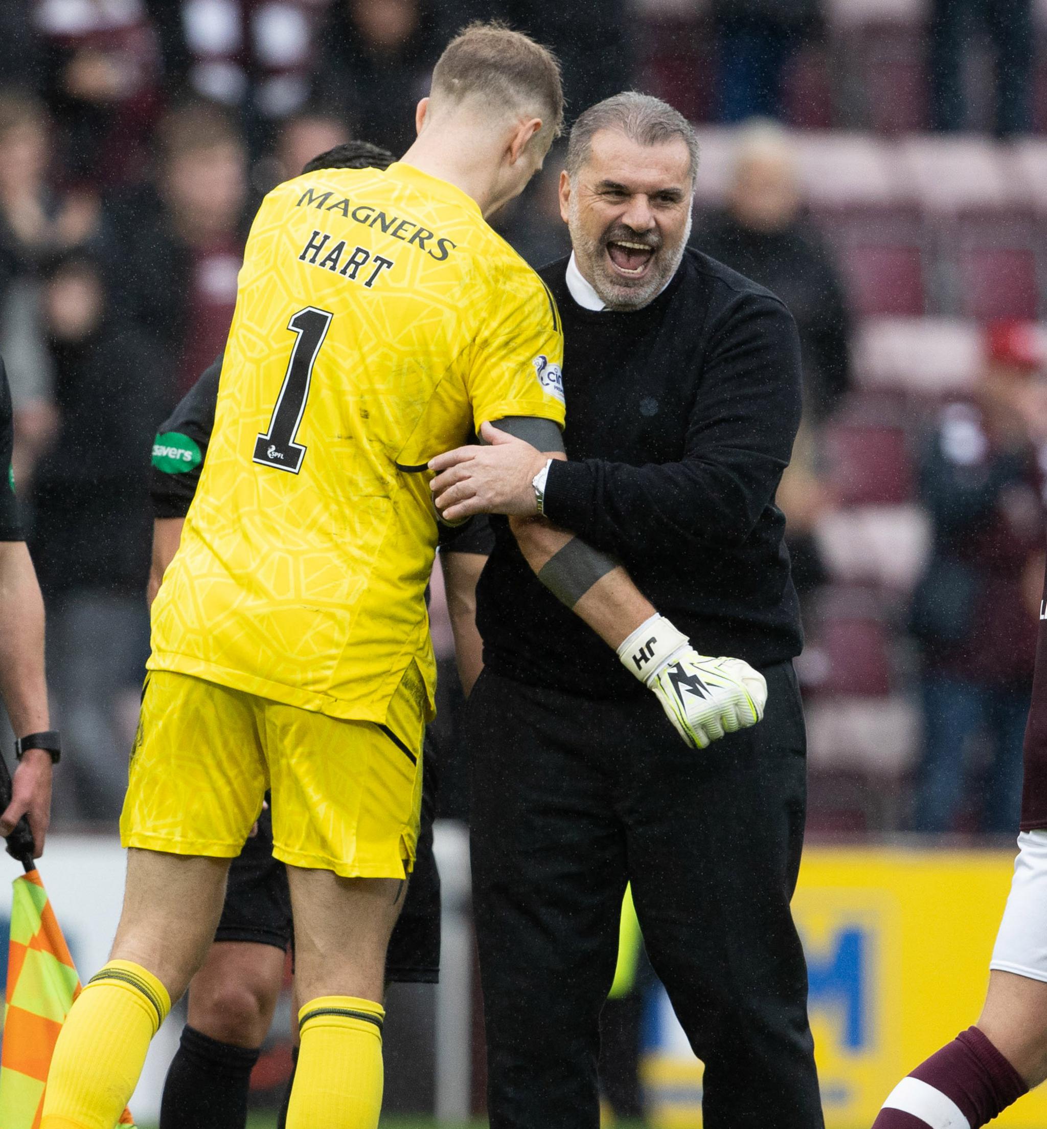 Joe Hart and Ange Postecoglou