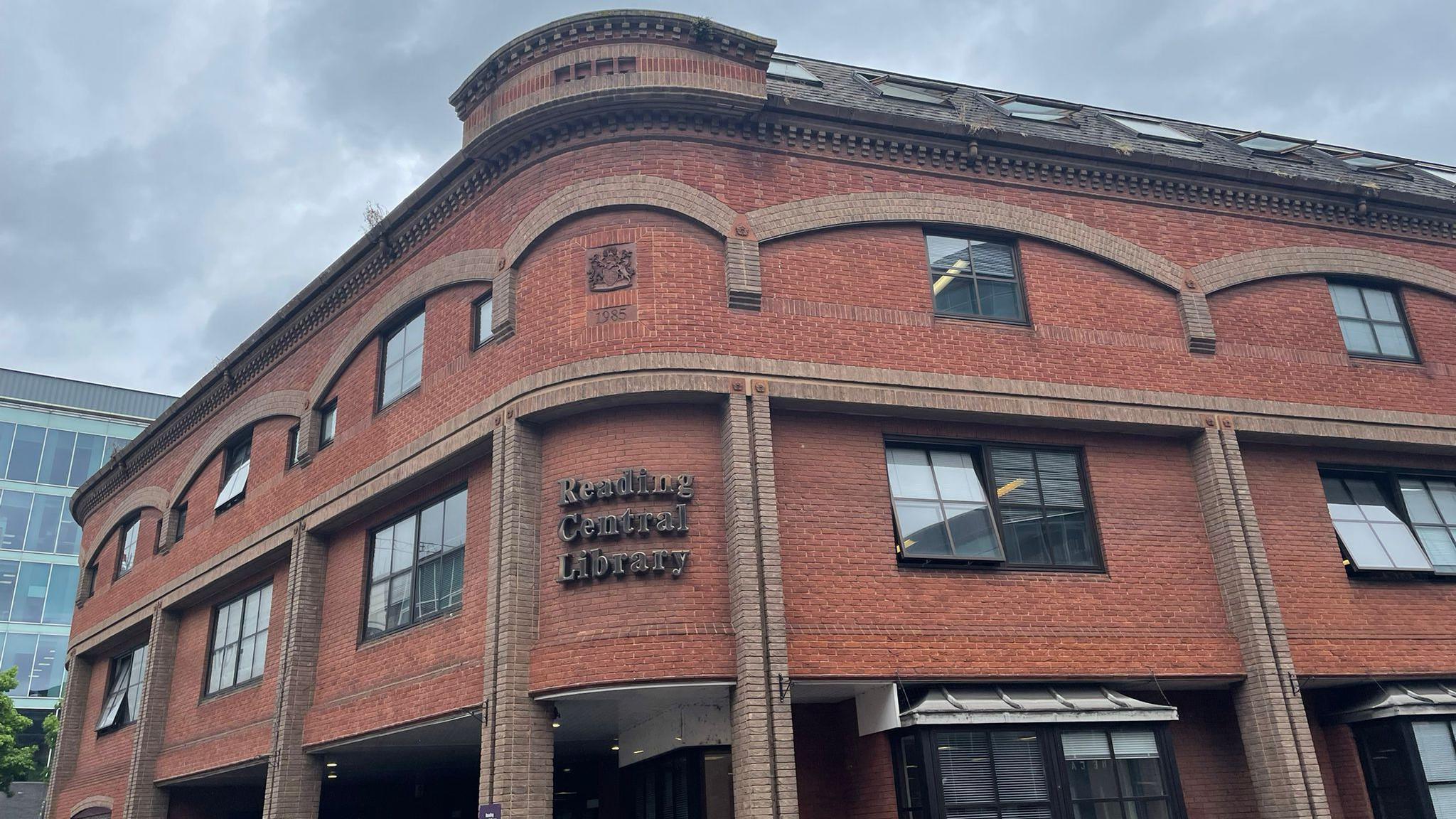 Reading Central Library, red brick building with big windows