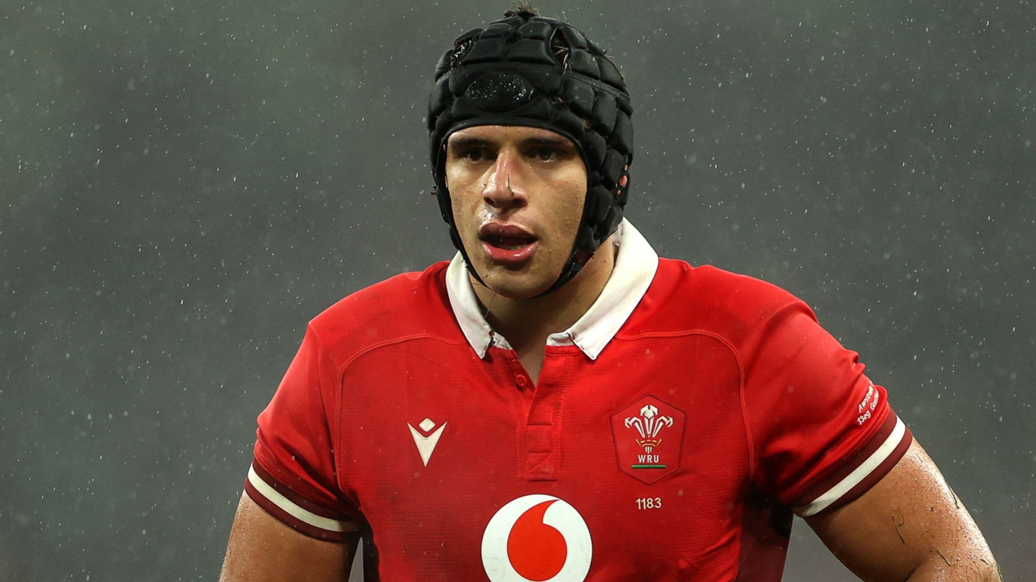 Dafydd Jenkins playing for Wales