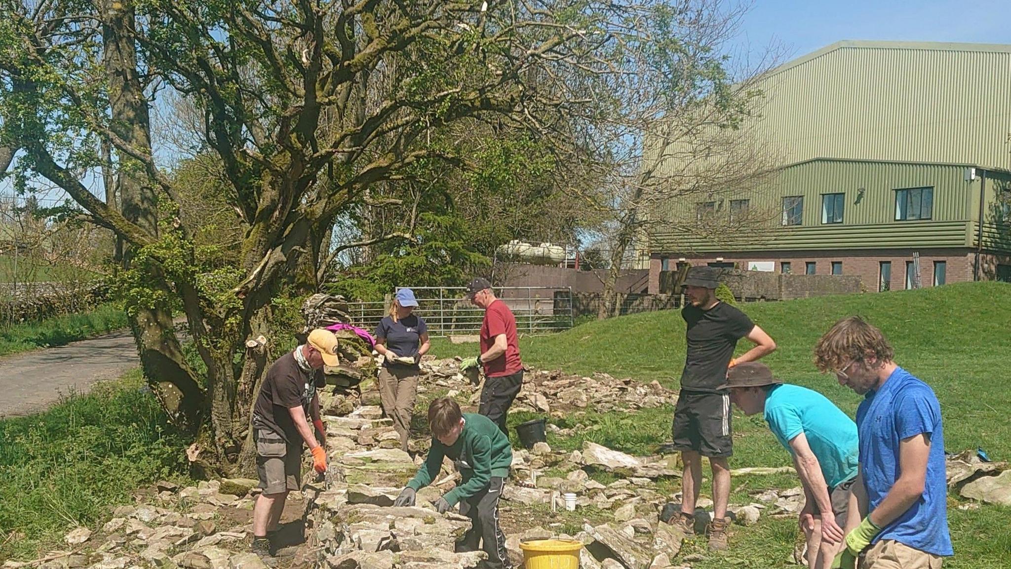 A previous dry stone walling competition