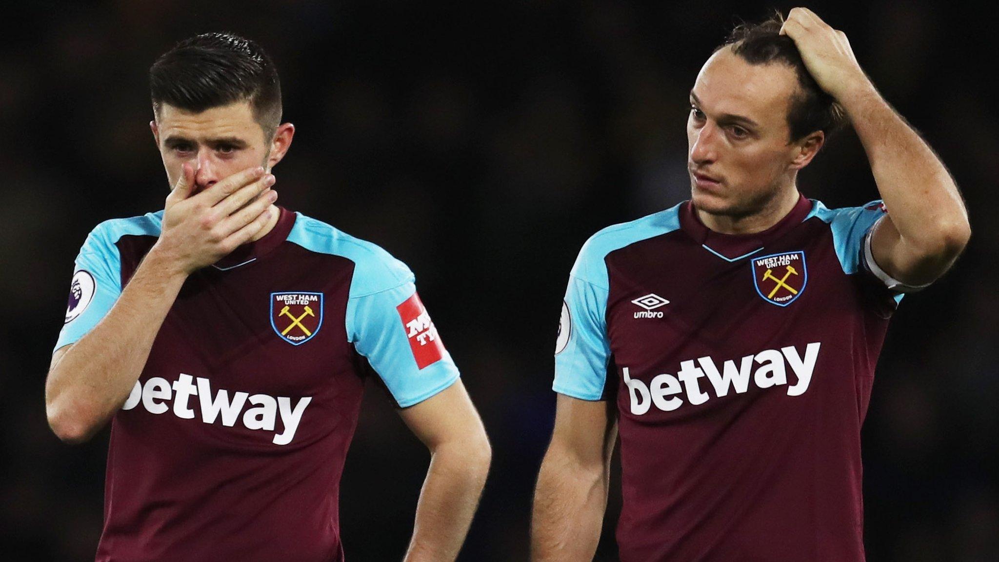 West Ham's Aaron Creswell and Mark Noble