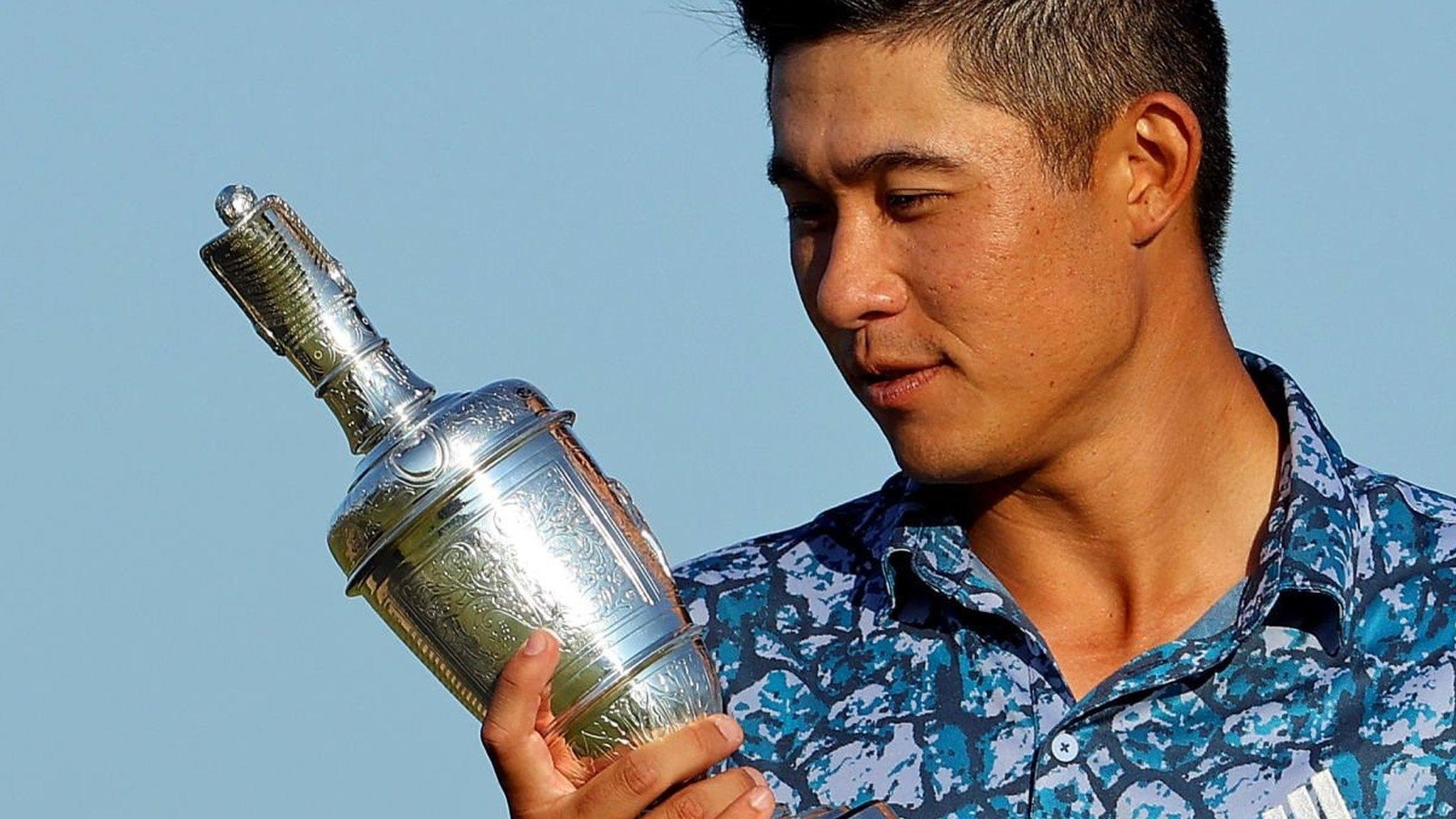 Collin Morikawa with the Claret Jug