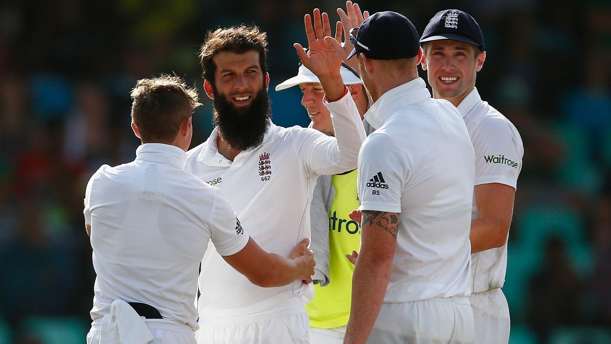 Moeen Ali celebrates