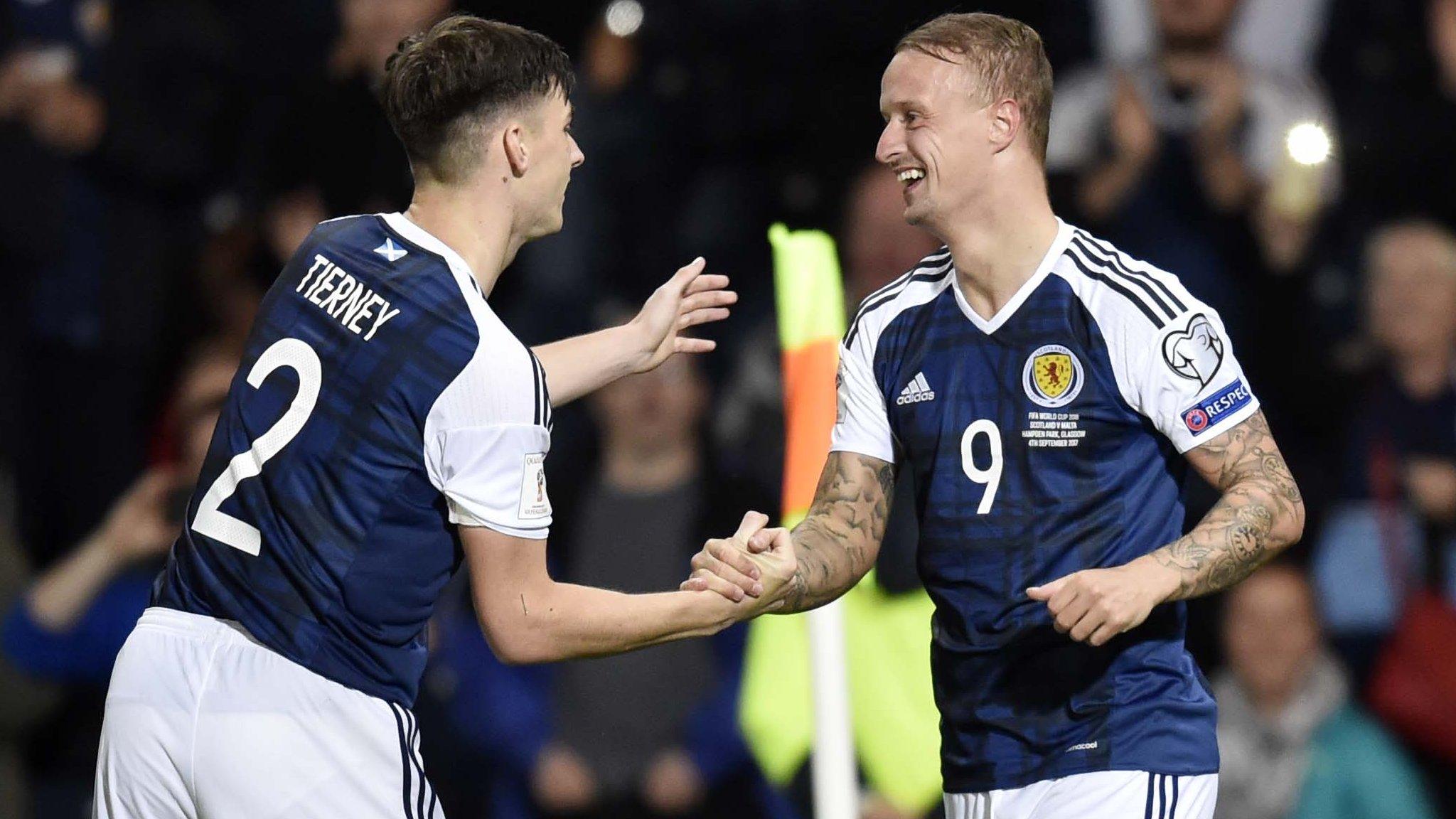 Kieran Tierney and Leigh Griffiths