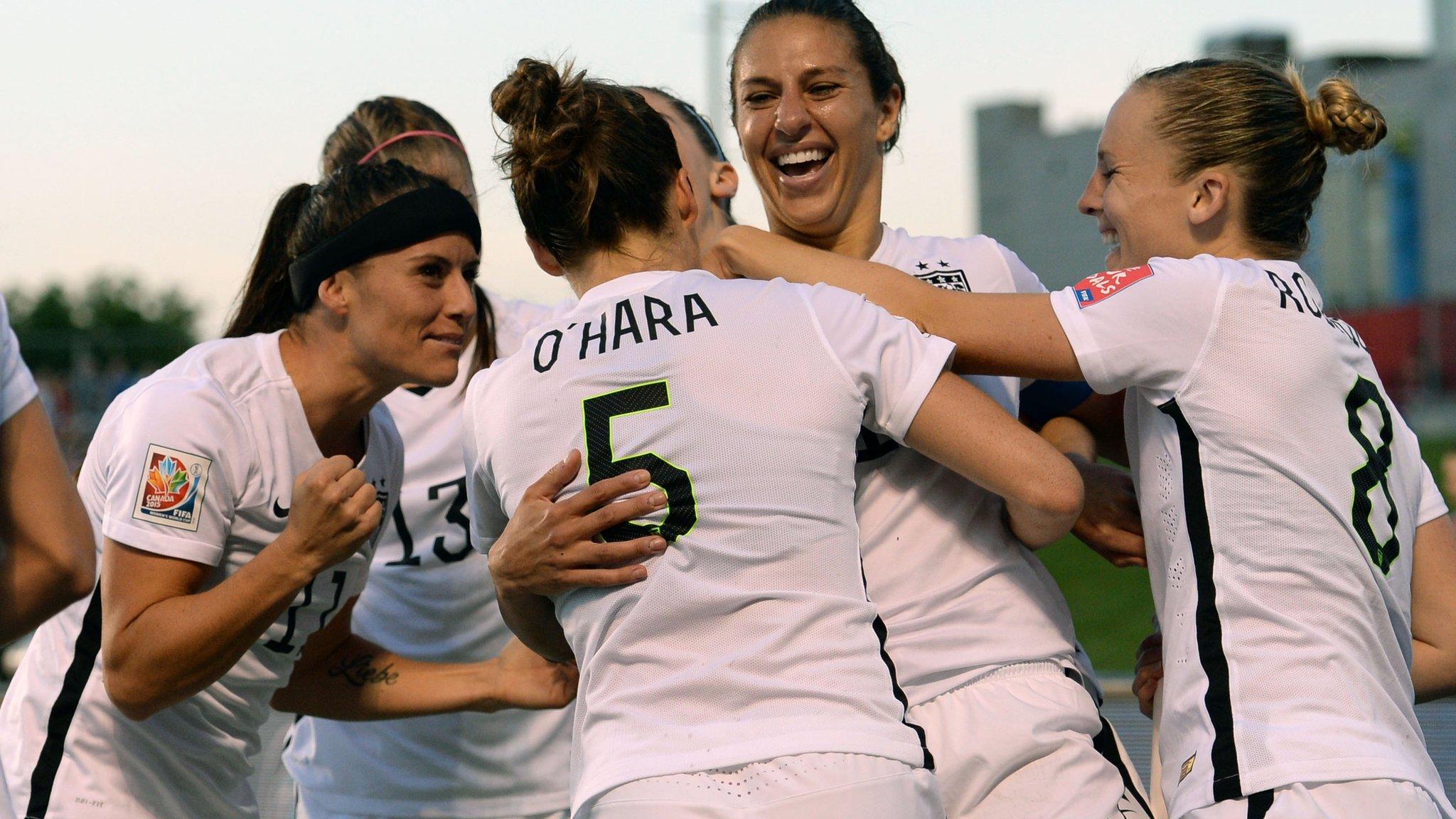 Carli Lloyd celebrates