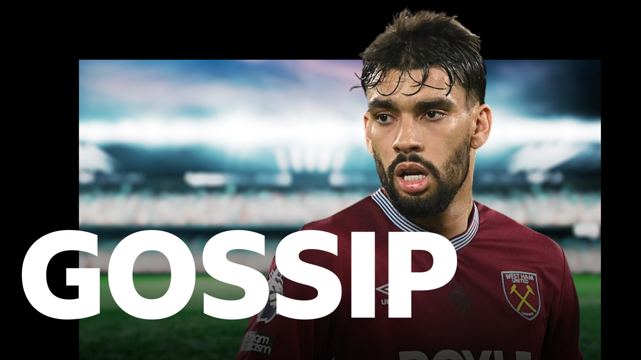 BBC Gossip graphic featuring West Ham's Lucas Paqueta