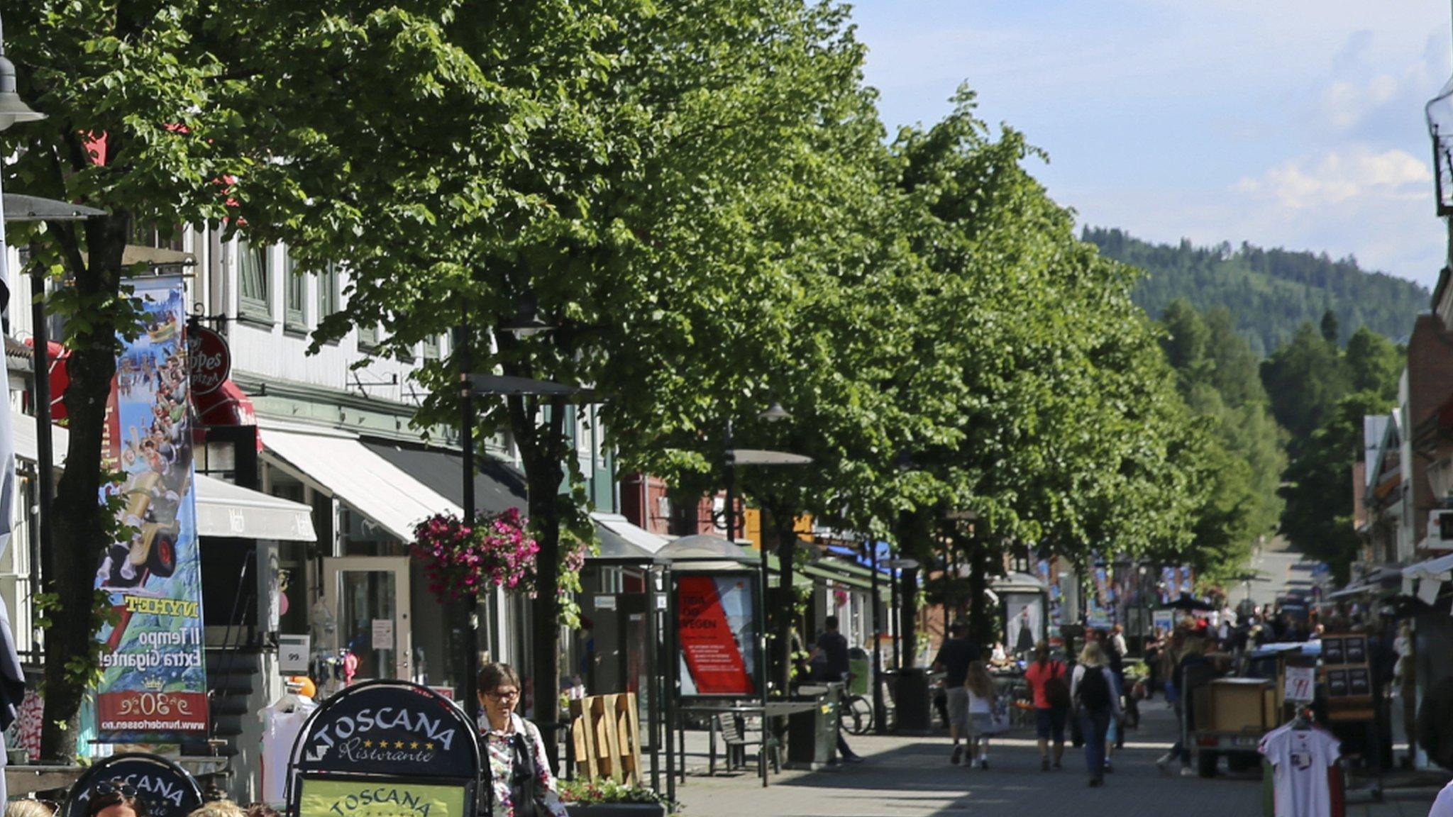 Street scene in Lillehammer, Norway