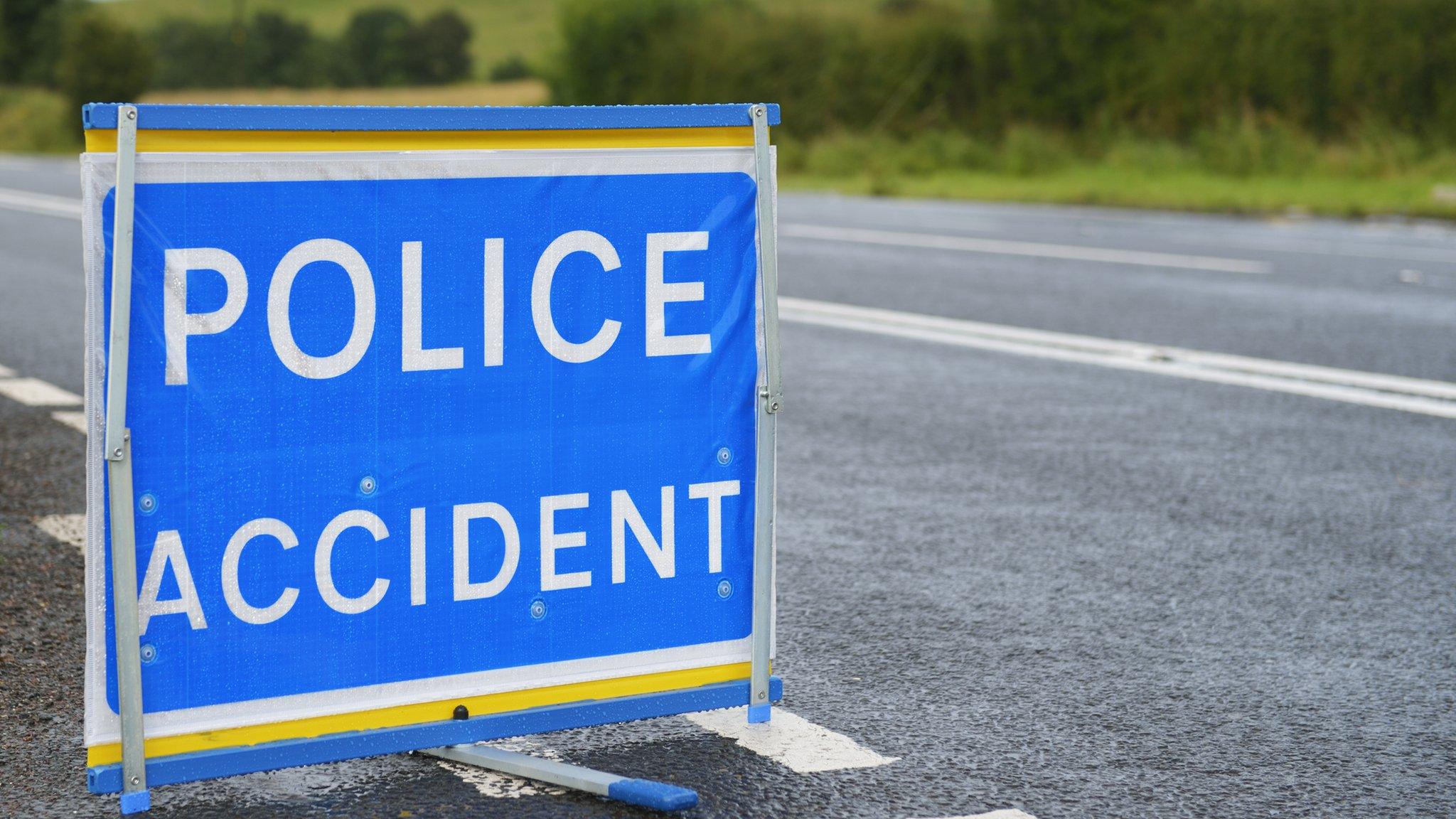 Police accident sign