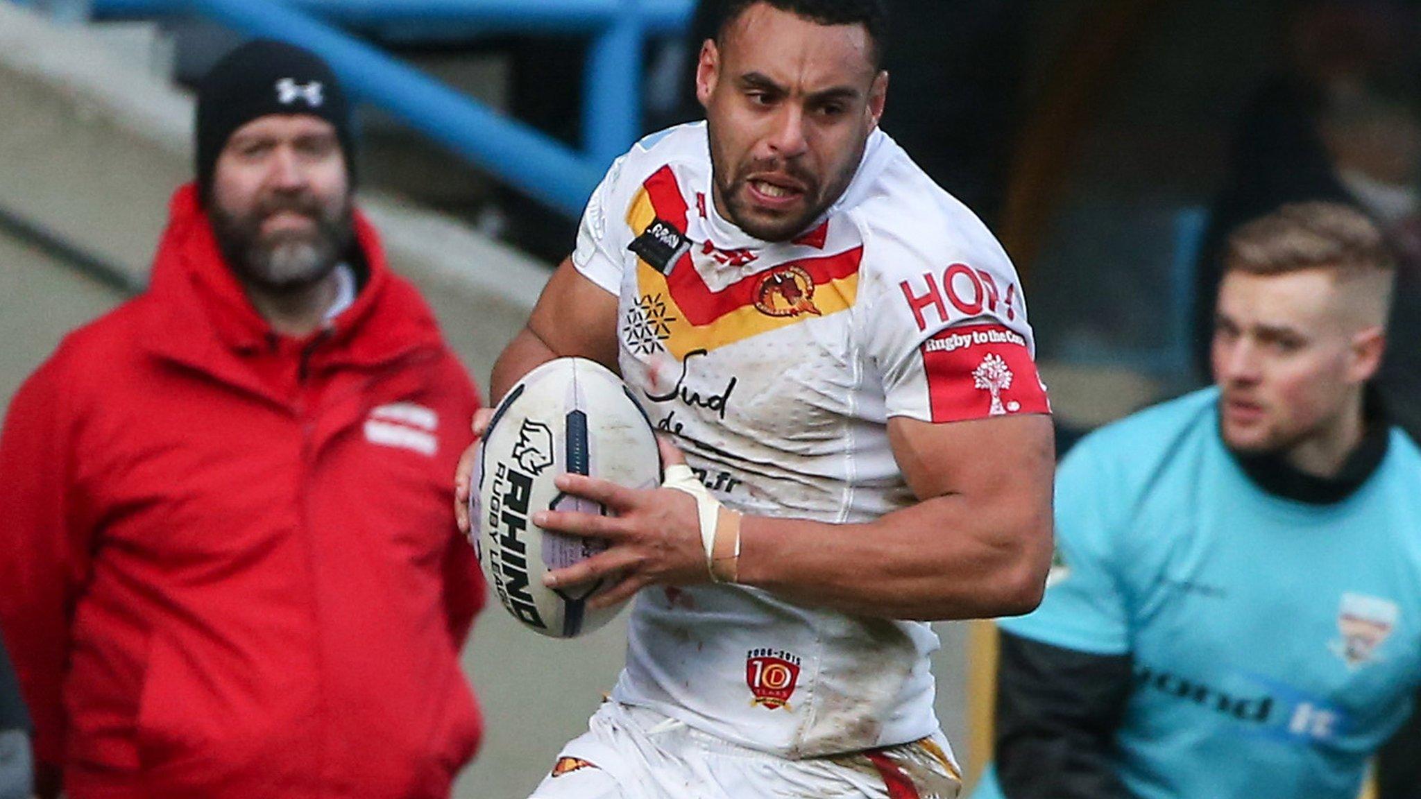 Joe Broughton in action for Catalans Dragons