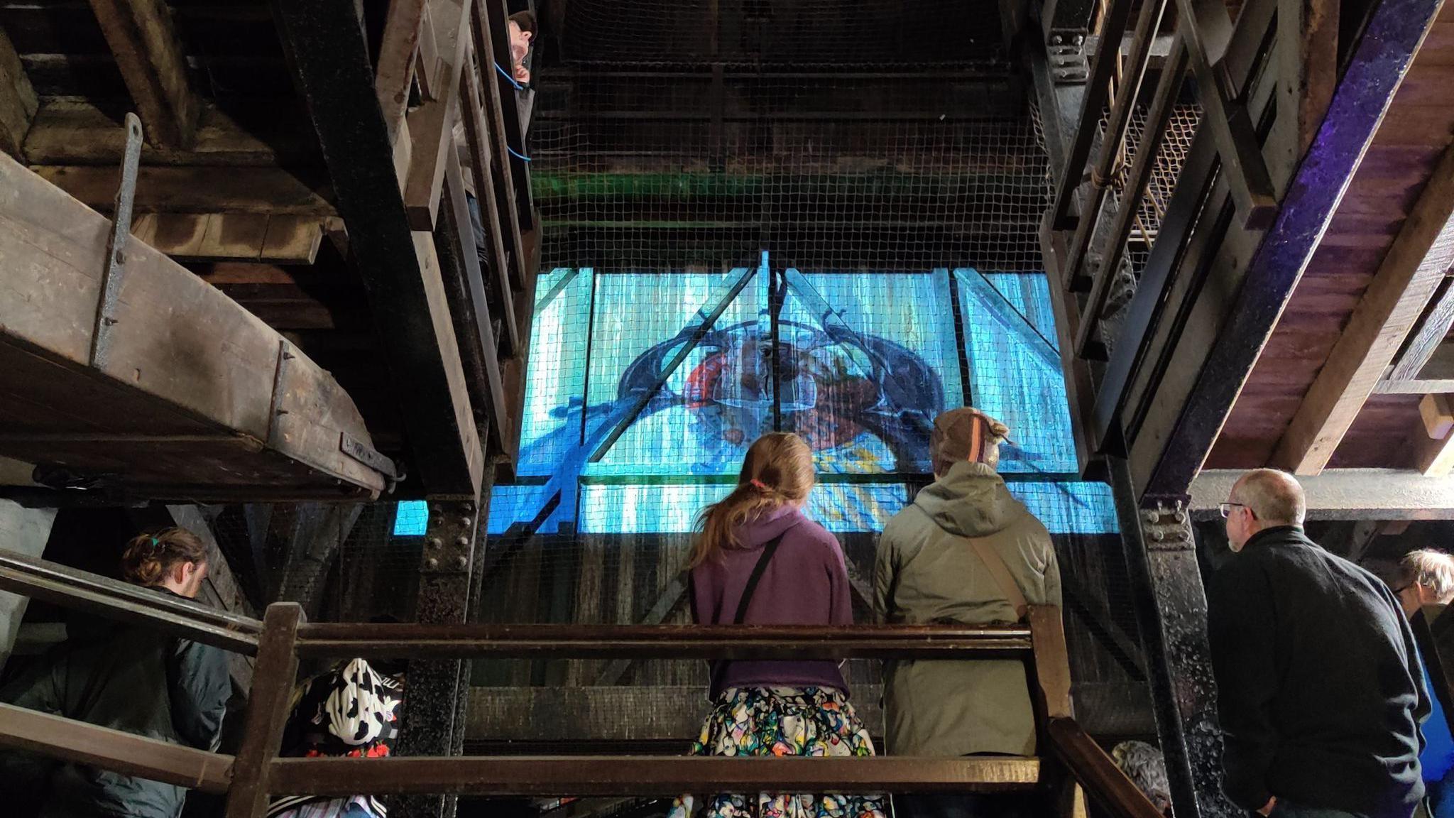 Projections on Coventry canal warehouse