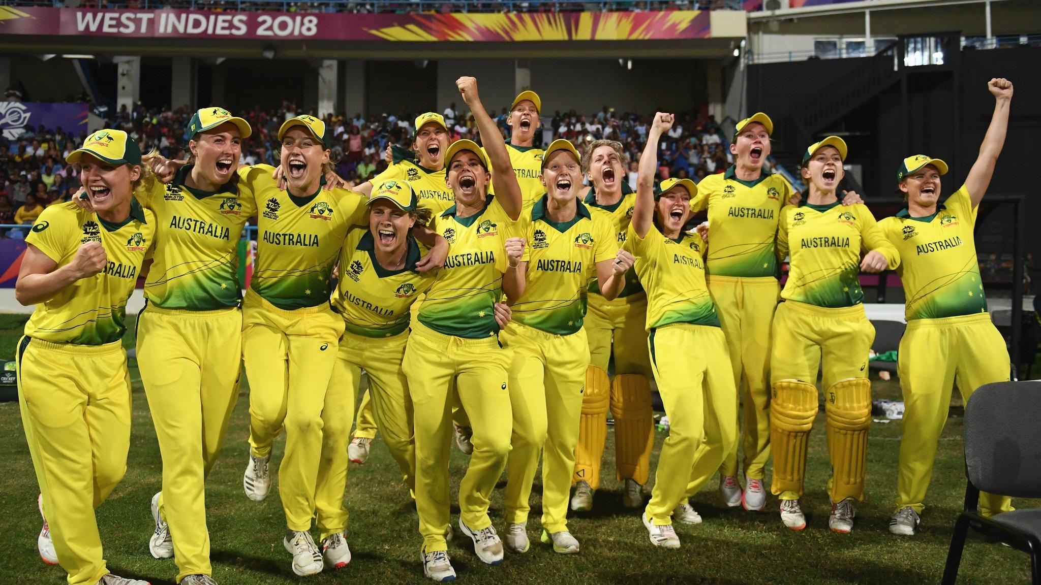 Australia celebrate their victory in the final