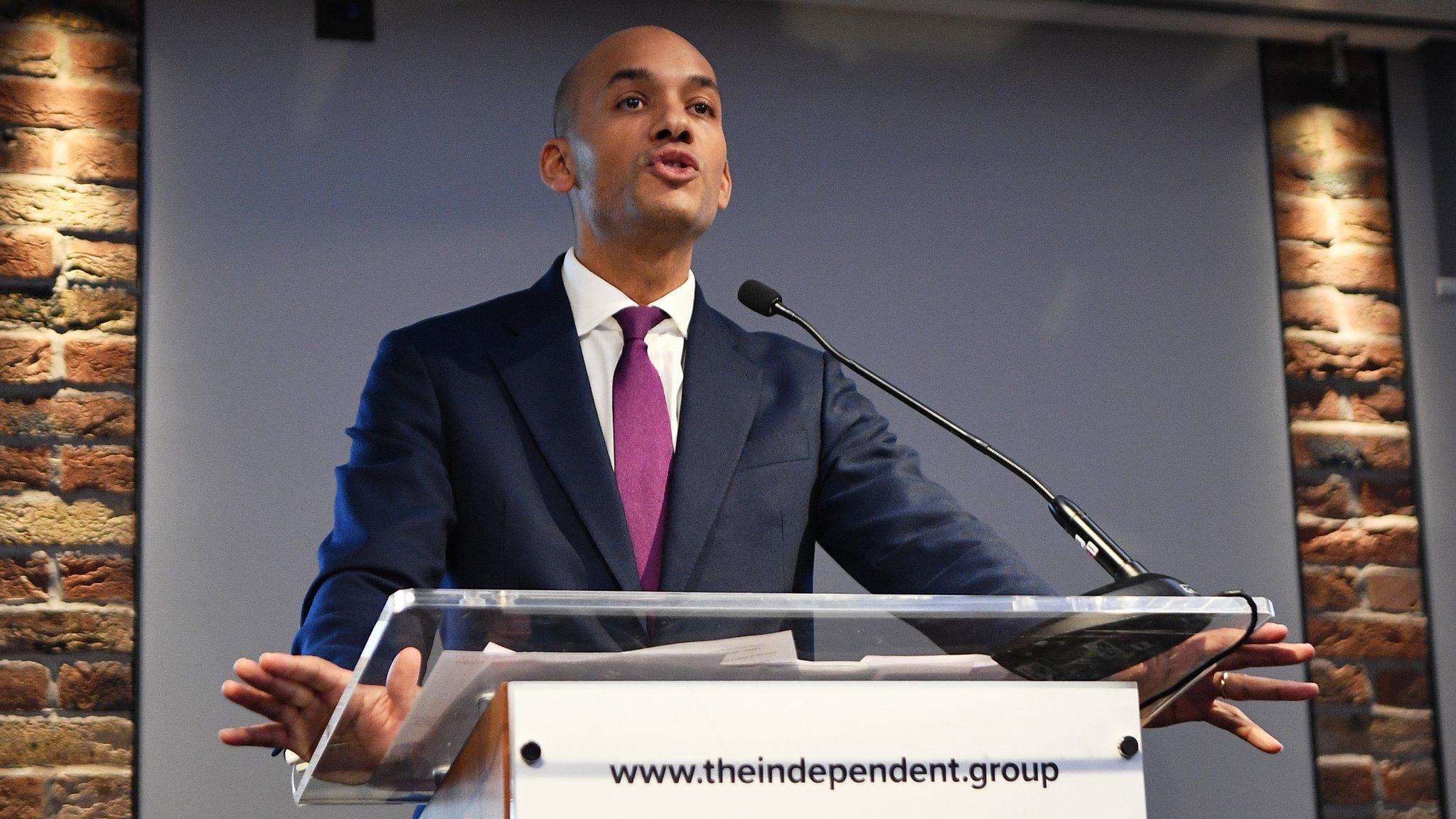 Labour MP Chuka Umunna announces his resignation from the Labour Party at a press conference