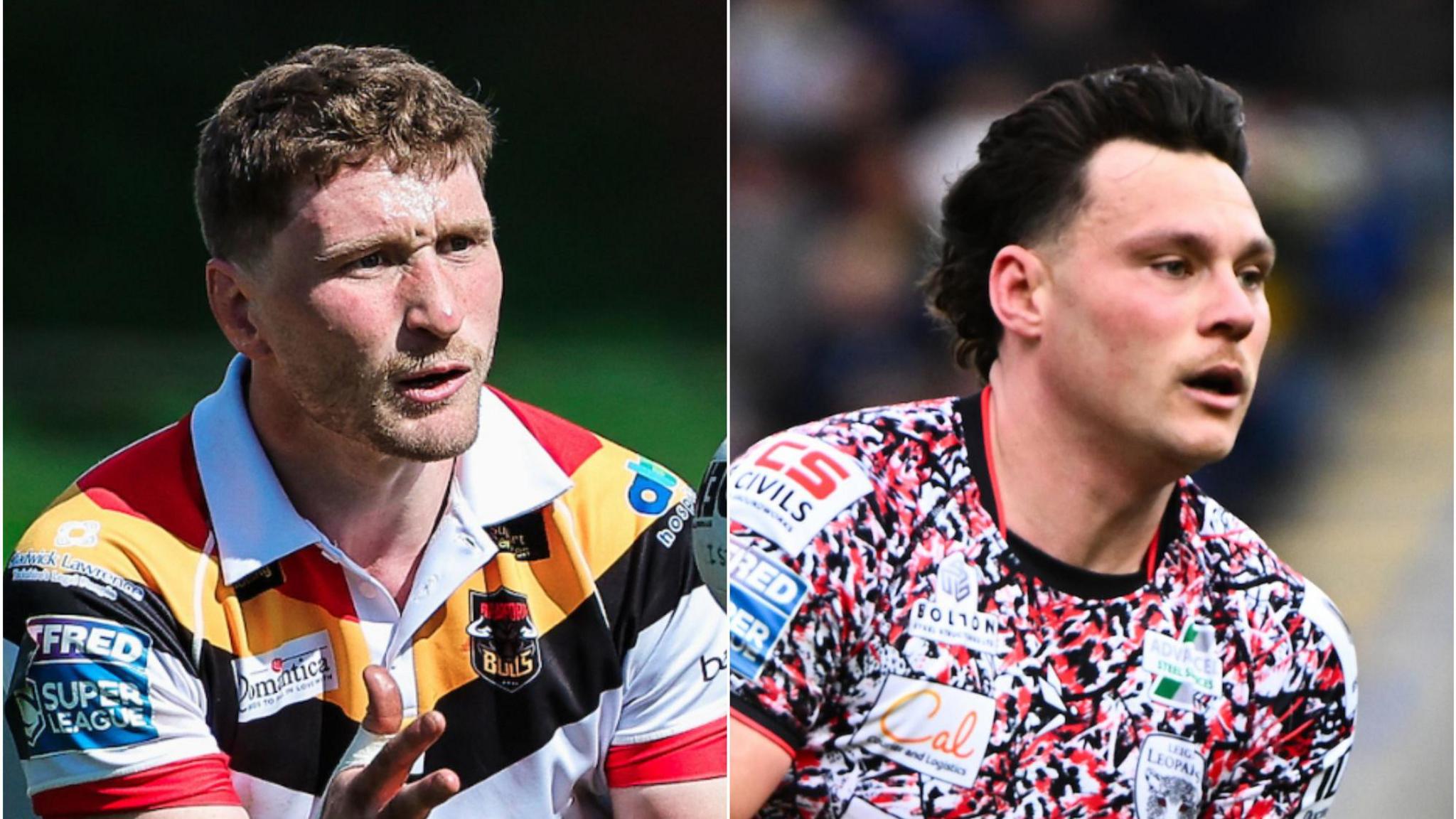 Left: Bradford centre Ethan Ryan
Right: Leigh Leopards scrum-half Lachlan Lam