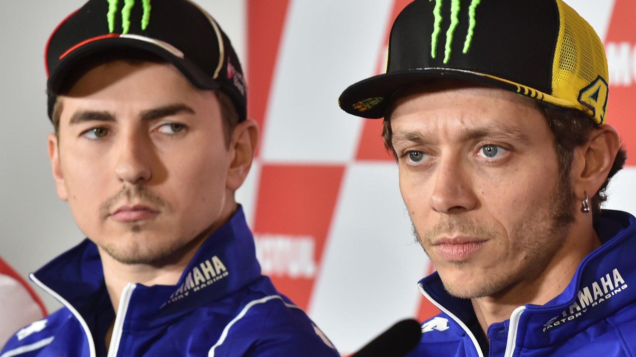 Jorge Lorenzo and Valentino Rossi