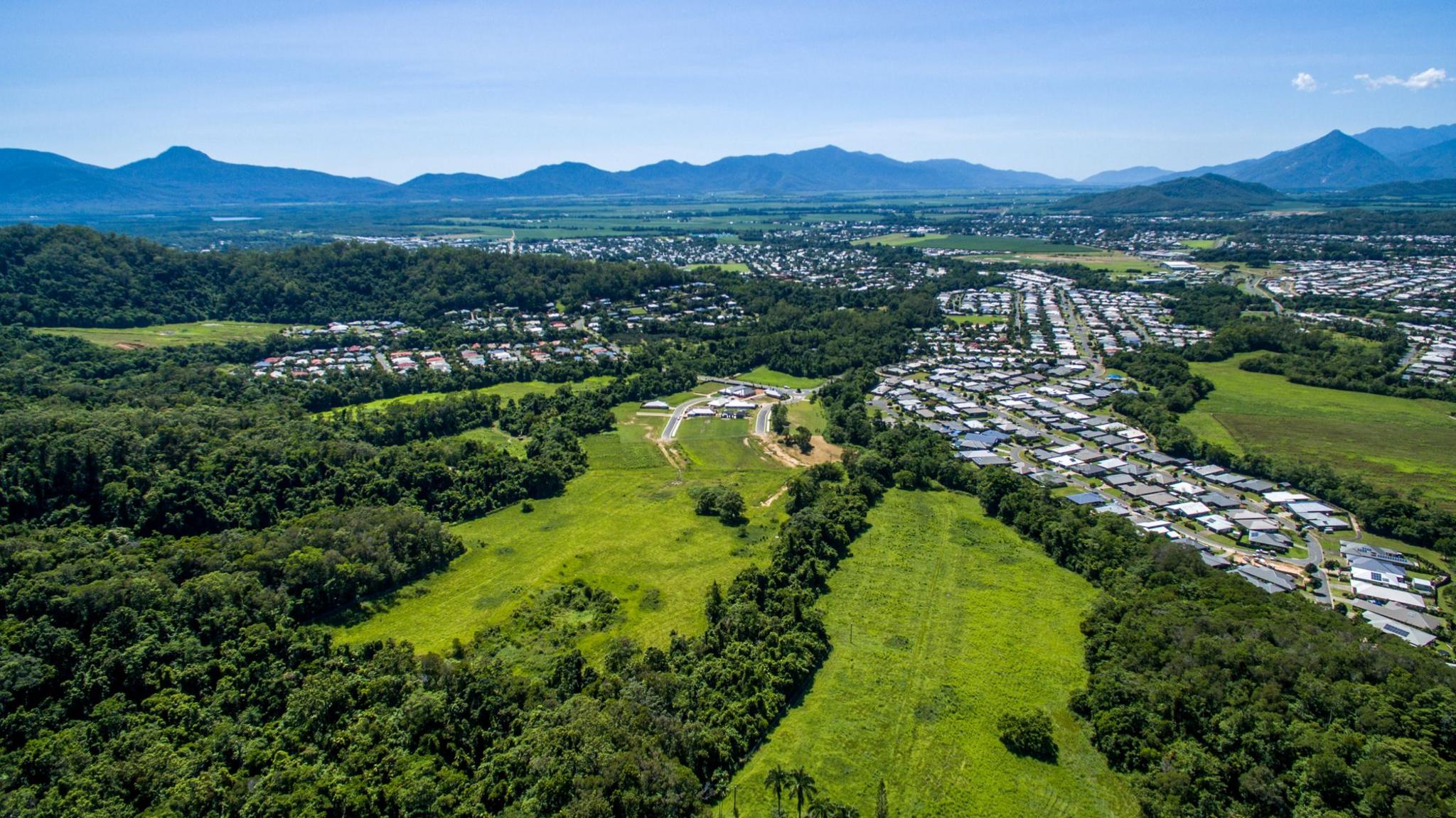 An aerial image of Bentley Park near Cairns