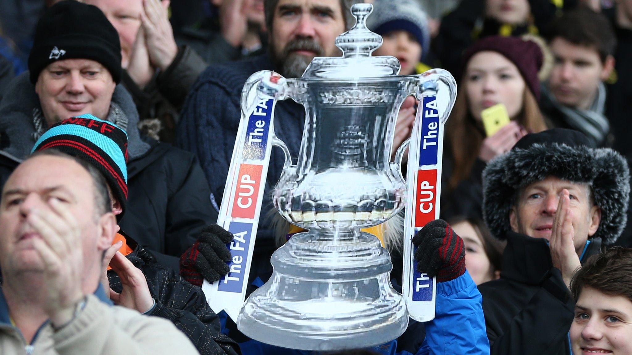 Fans at an FA Cup tie