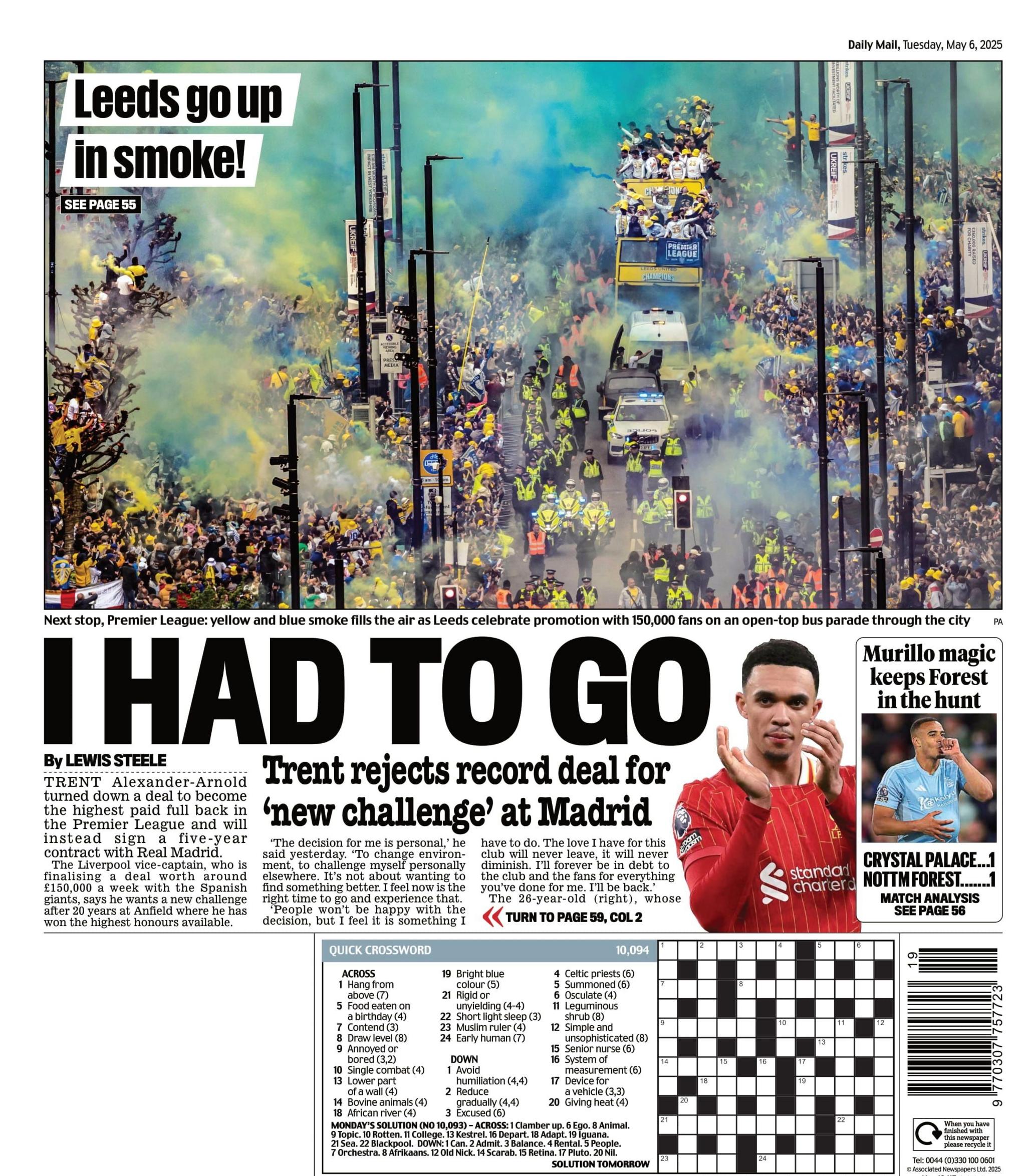 Daily Mail back page
