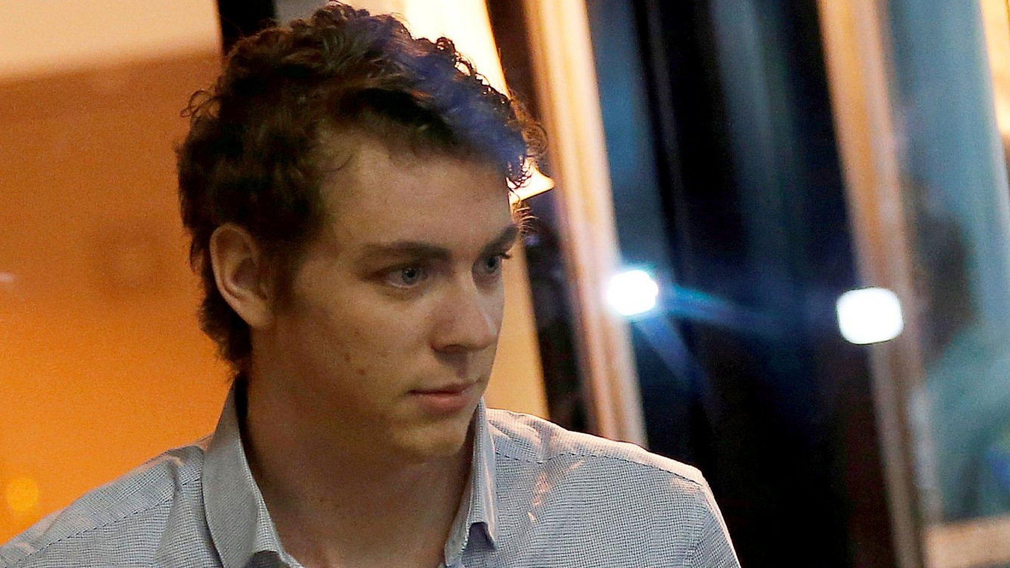 Brock Turner, former Stanford swimmer convicted of sexually assaulting an unconscious woman, at Santa Clara County Jail on 2 September 2016