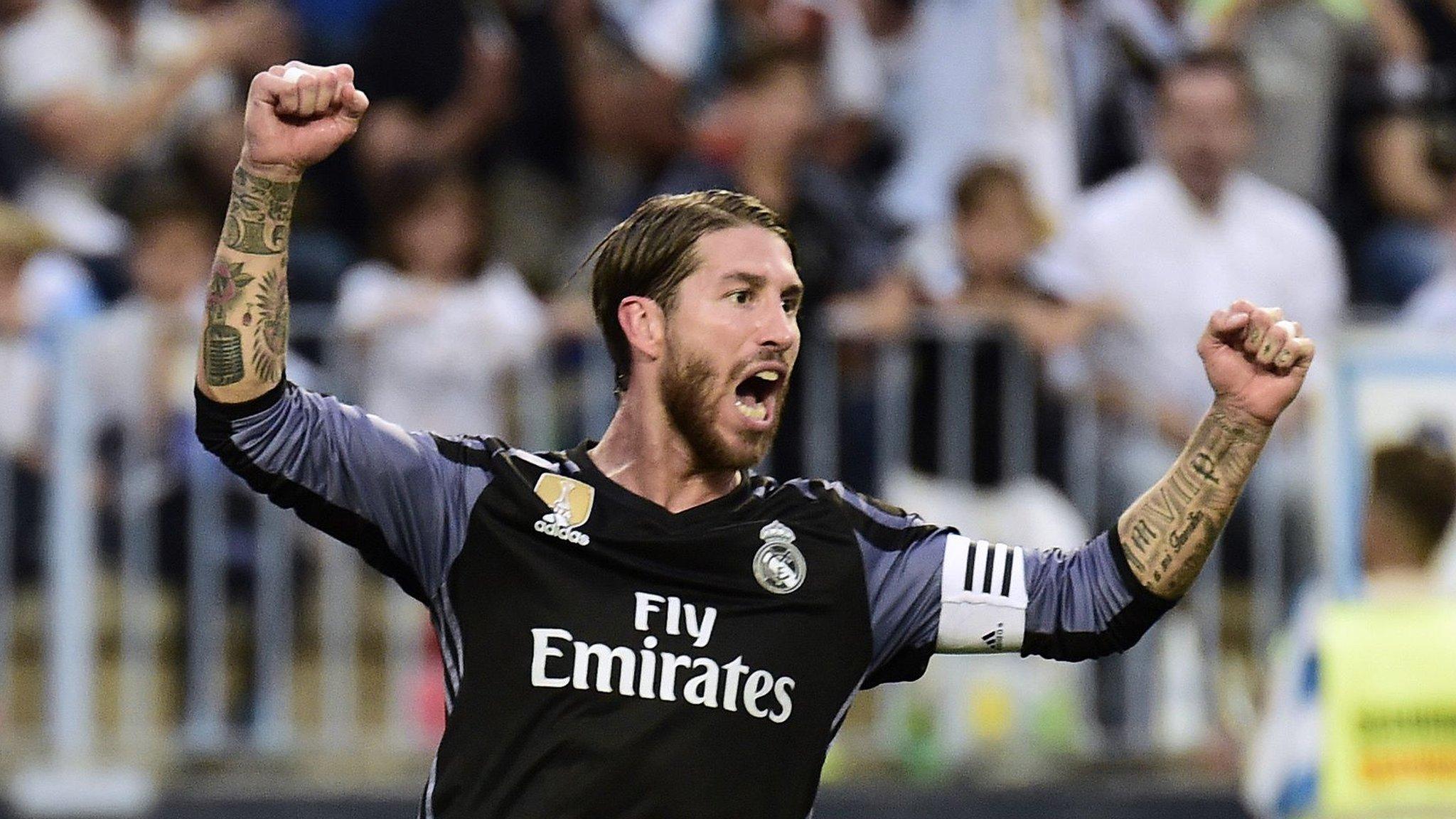 Sergio Ramos celebrates