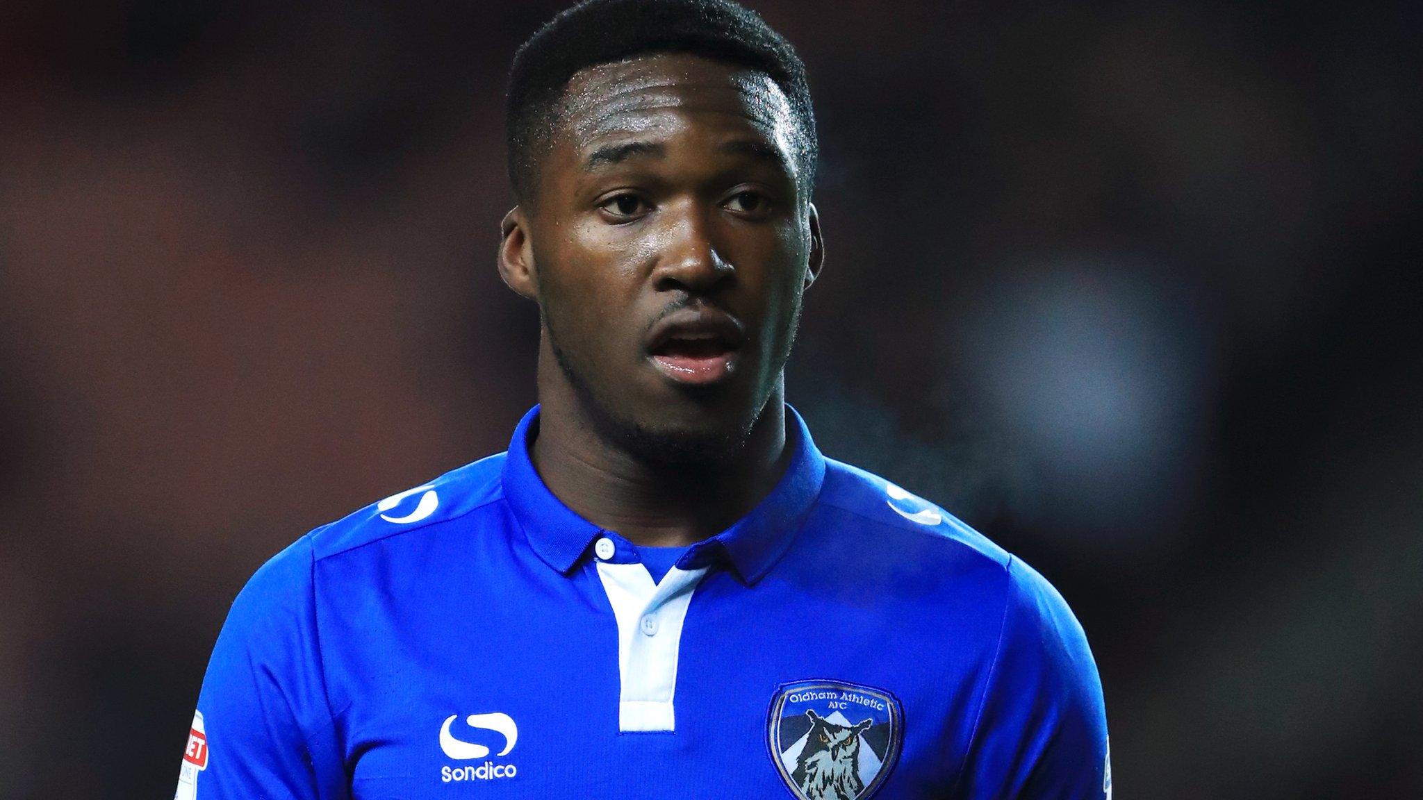 Darius Osei looks for a pass during a game