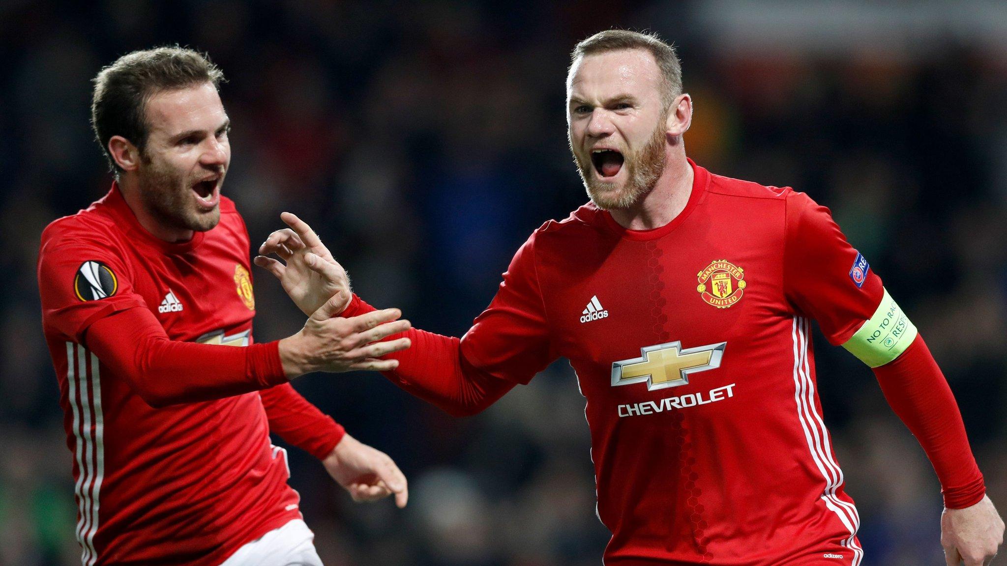 Wayne Rooney and Juan Mata