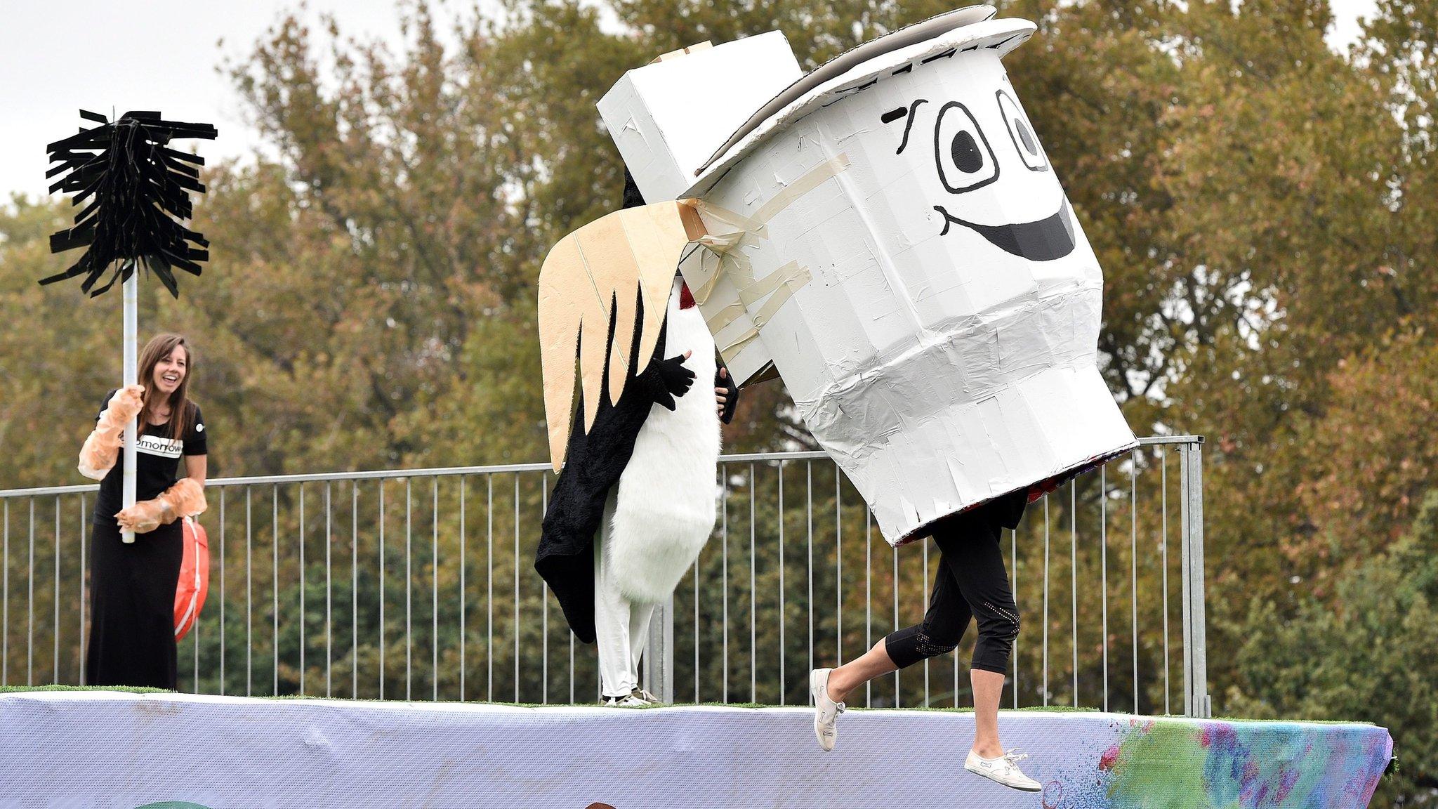 A flying toilet at the Melboune Birdman Rally