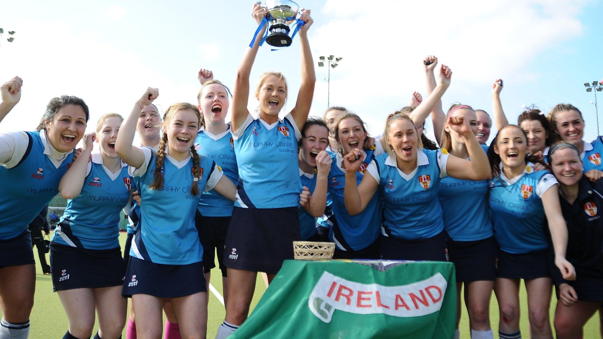 Ulster Elks celebrate winning the Irish Senior Cup