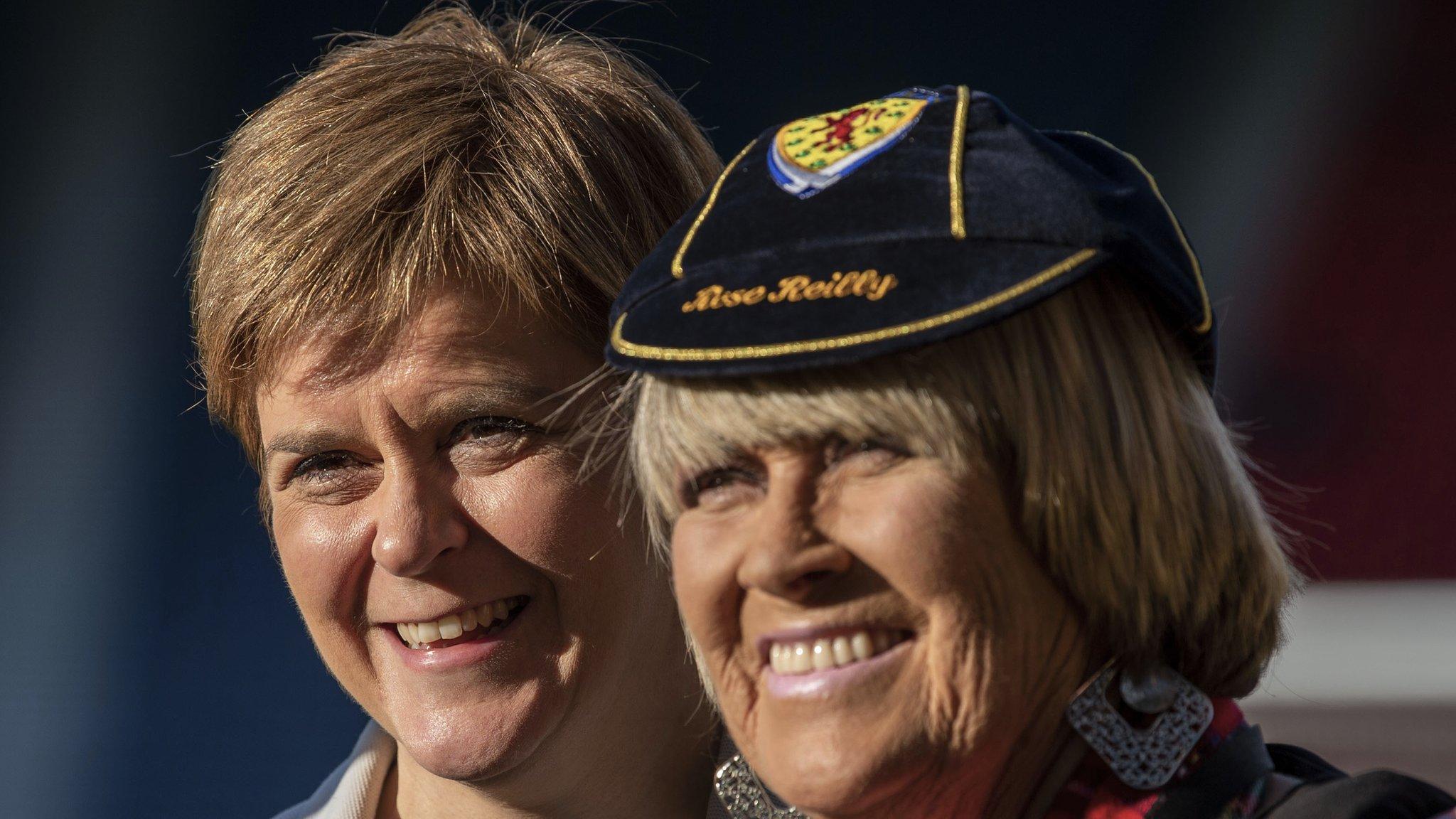 Nicola Sturgeon and Rose Reilly