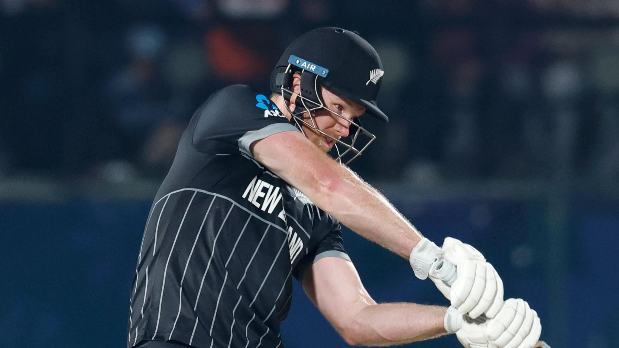 Jimmy Neesham batting for New Zealand