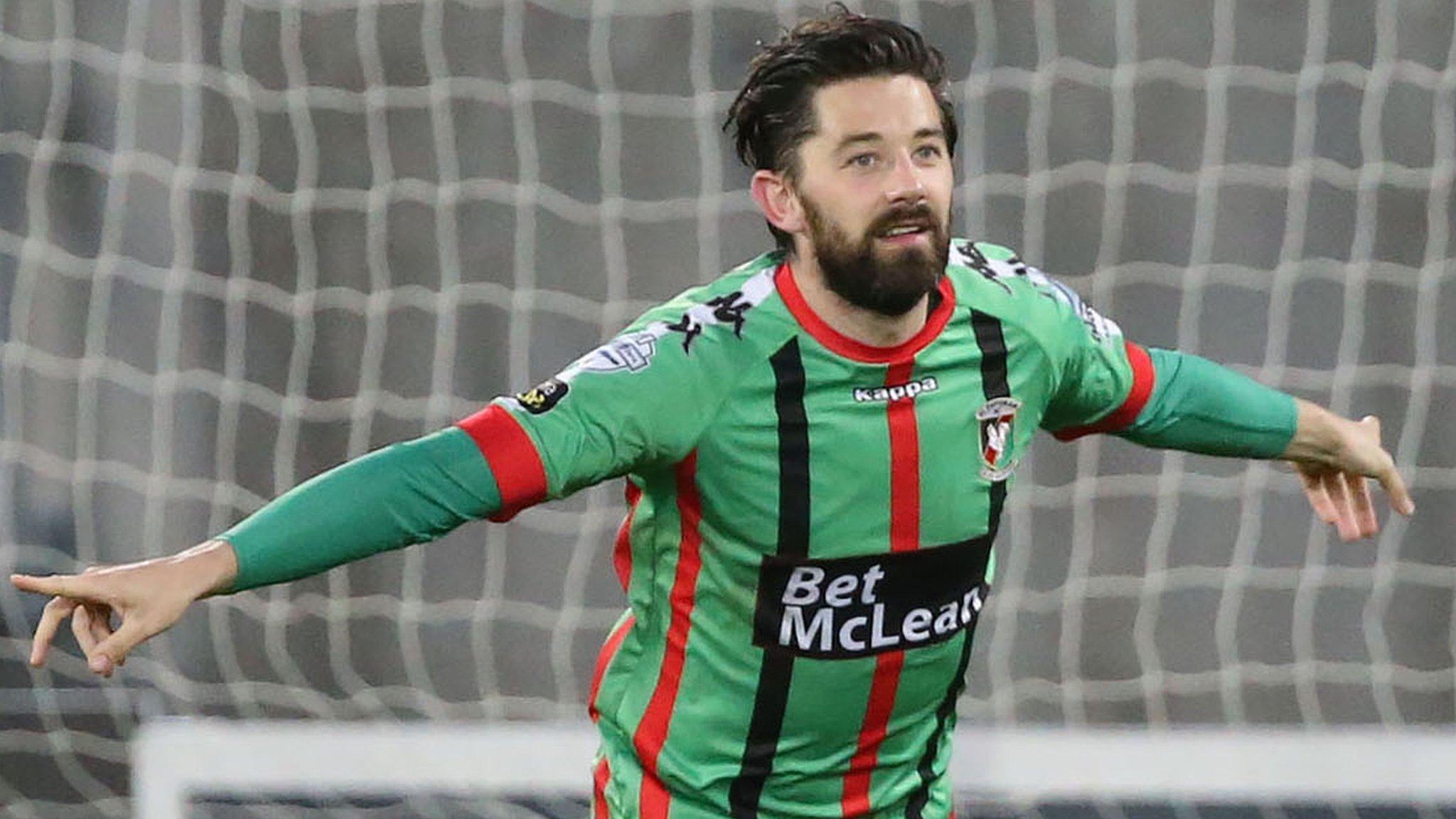 Glentoran striker Curtis Allen