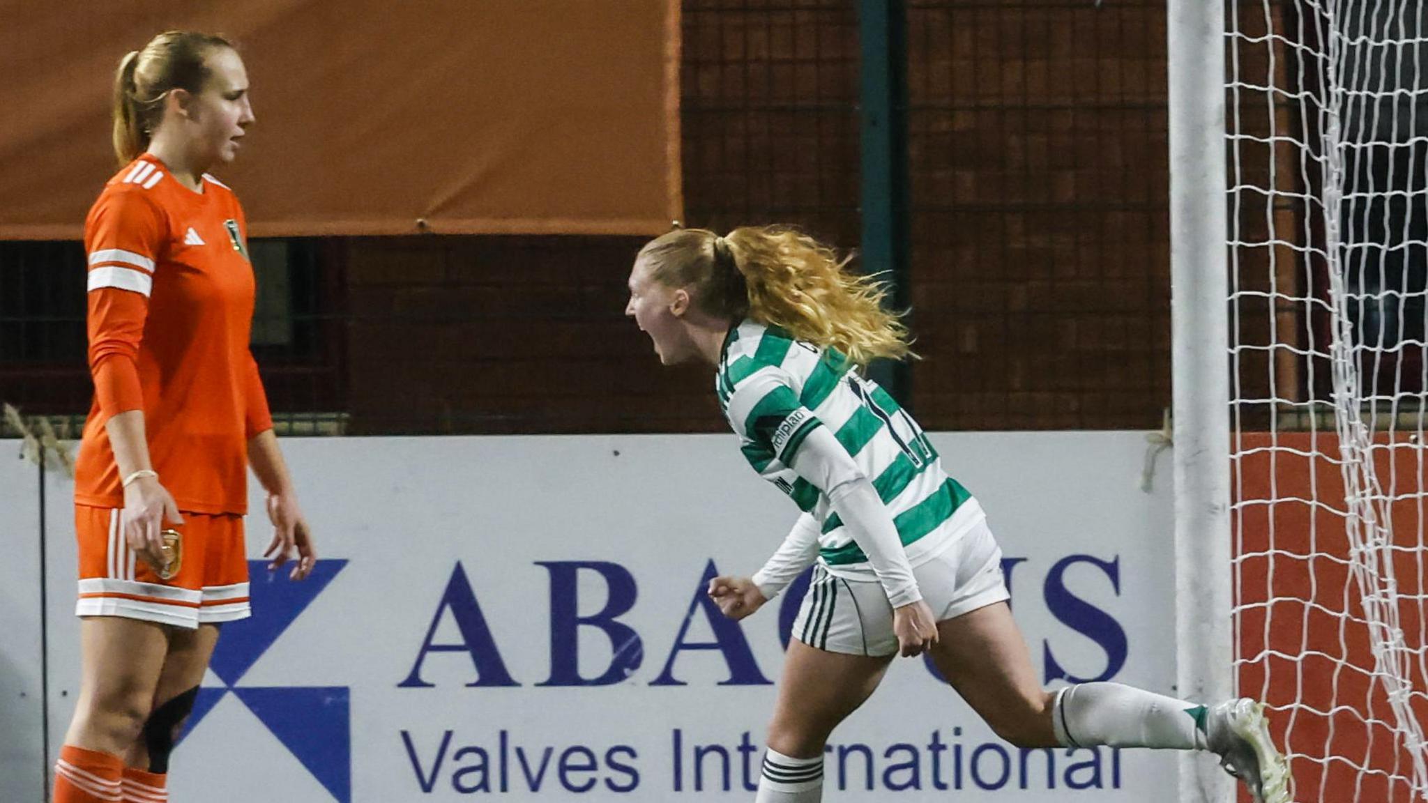 Morgan Cross celebrates