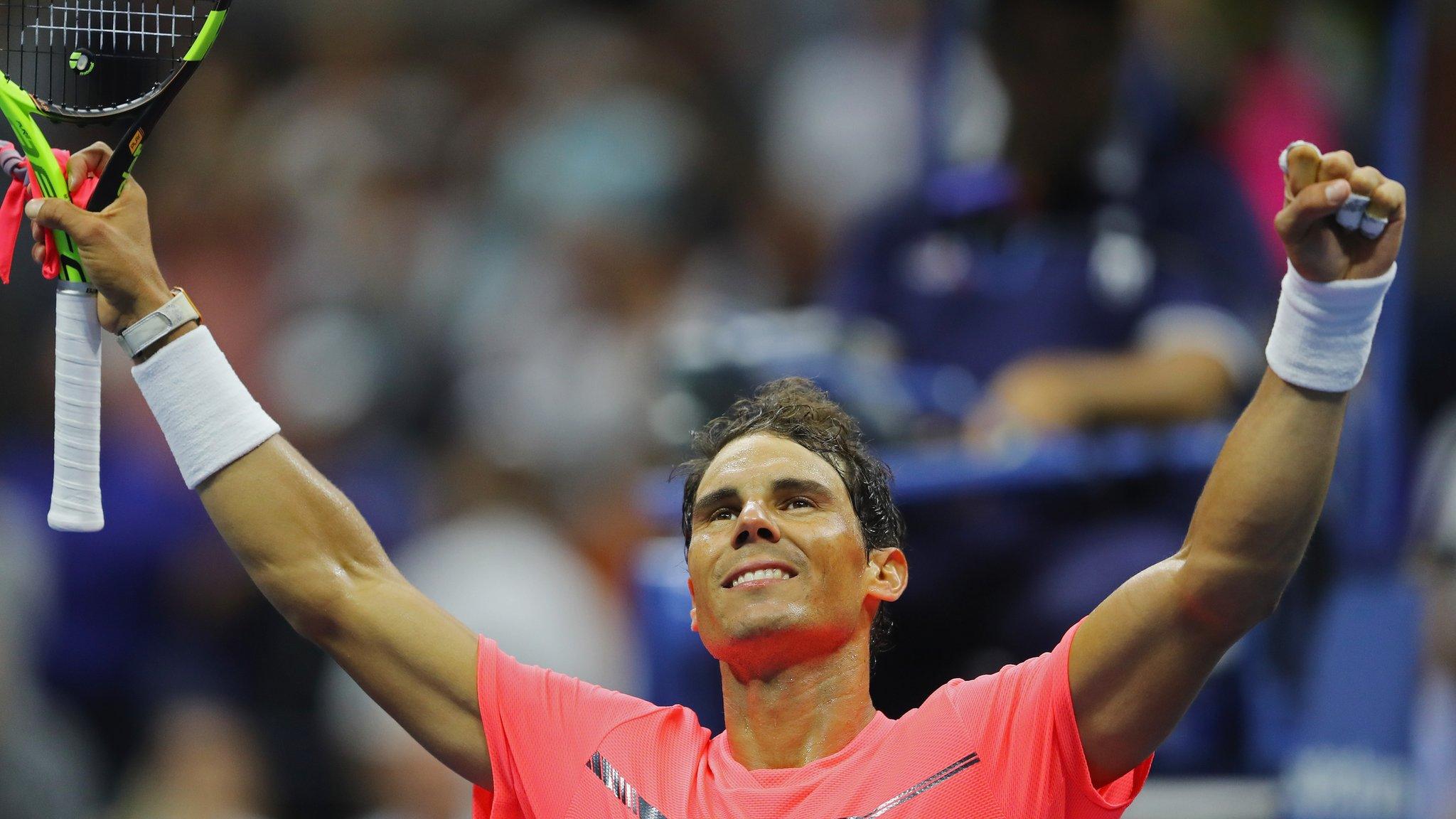 Rafael Nadal of Spain celebrates