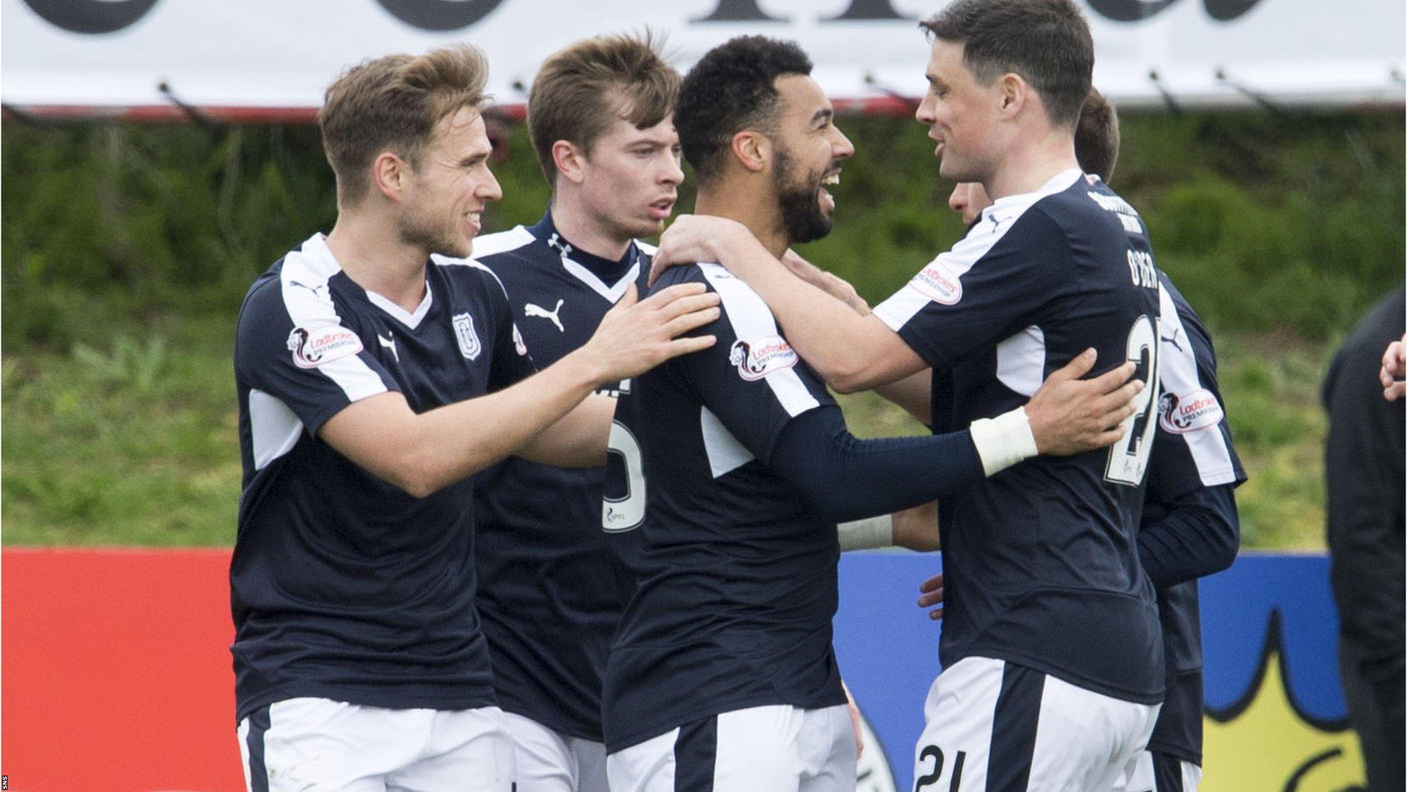 Dundee players celebrating