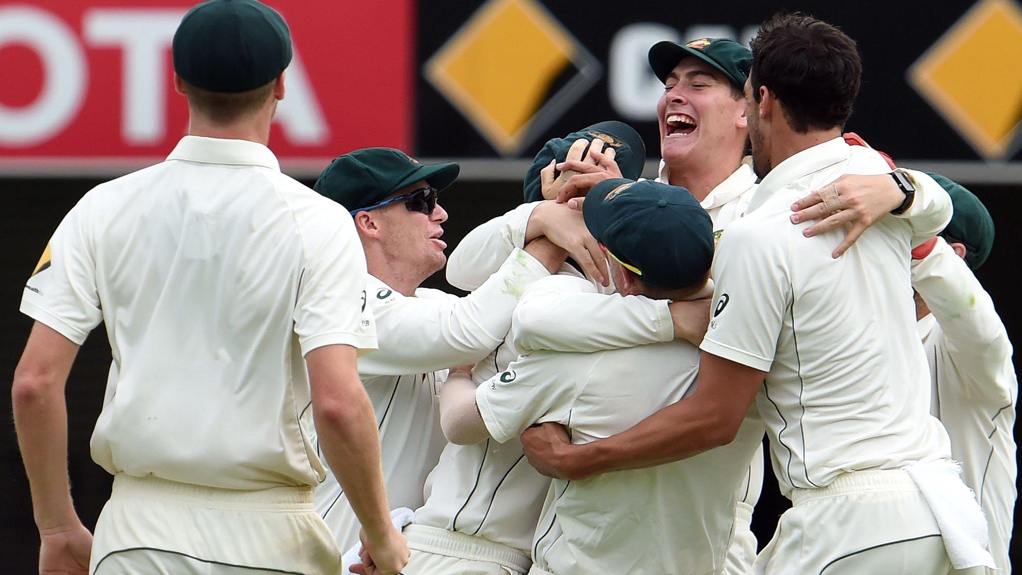 Australia celebrate their victory