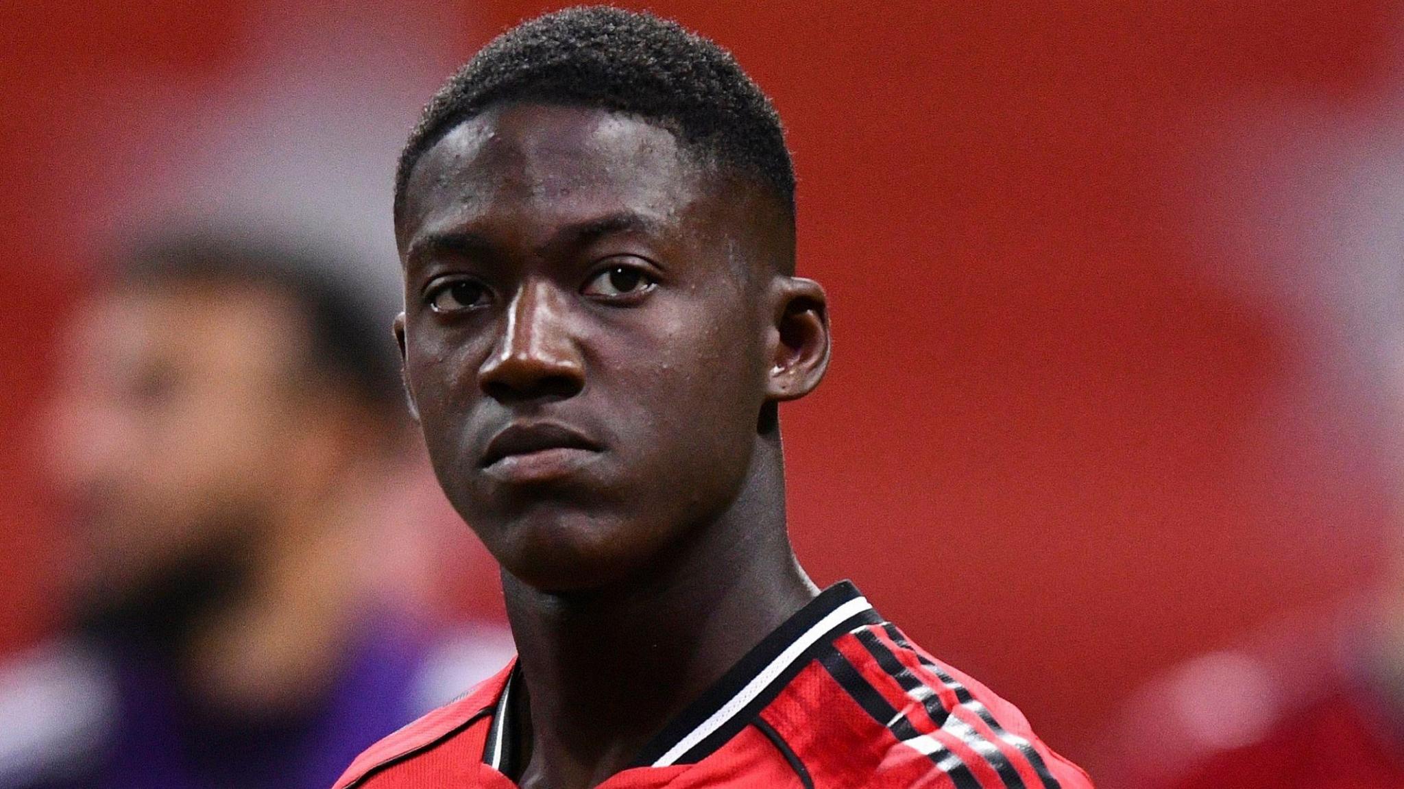 Manchester United midfielder Kobbie Mainoo