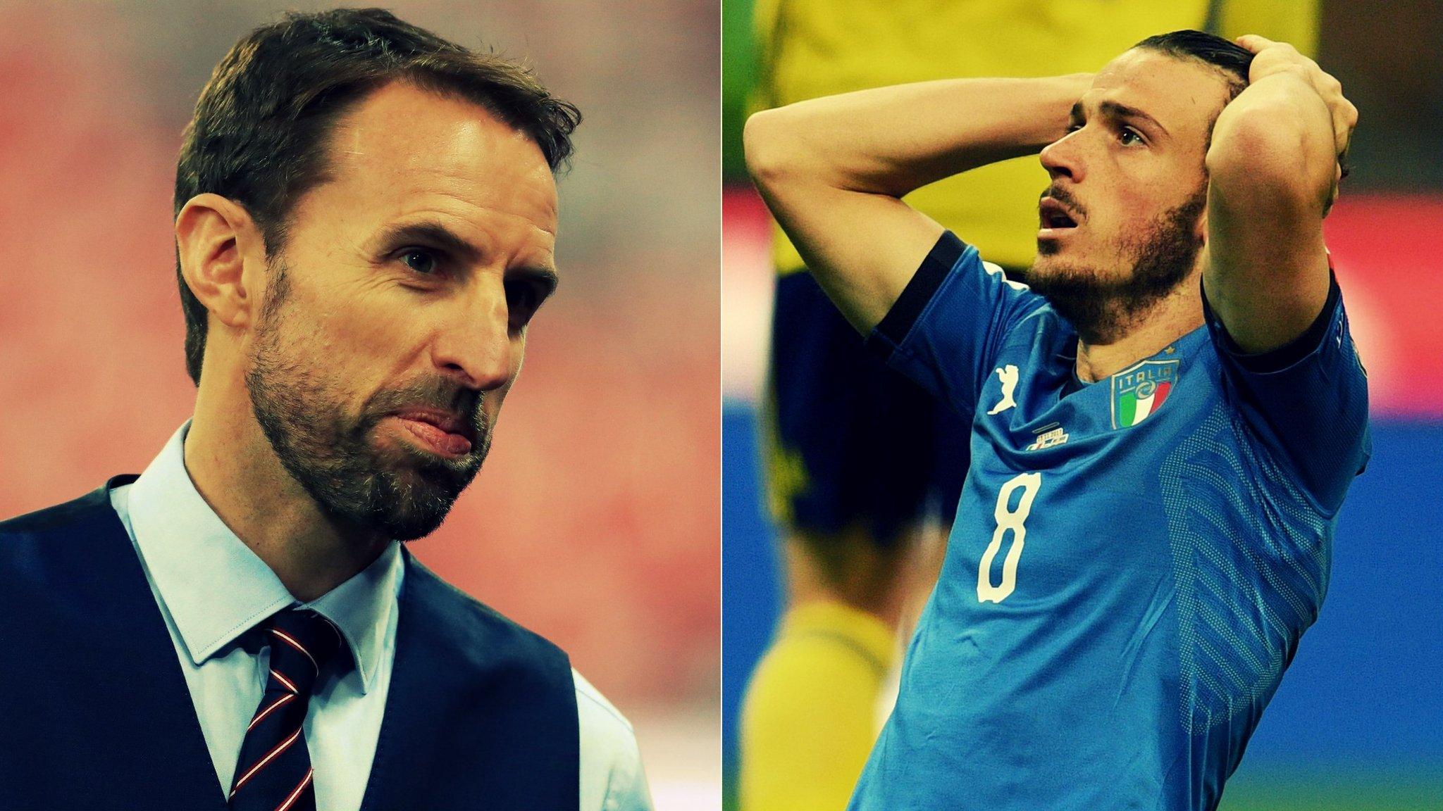 Southgate and an Italy player