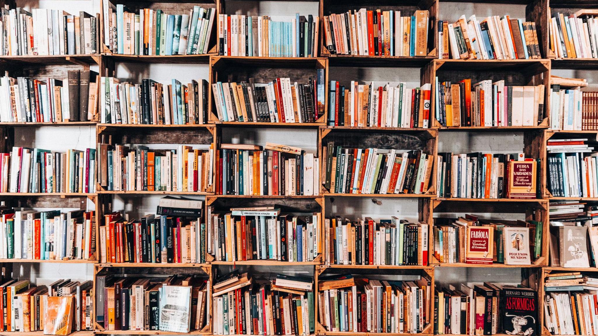 library shelves