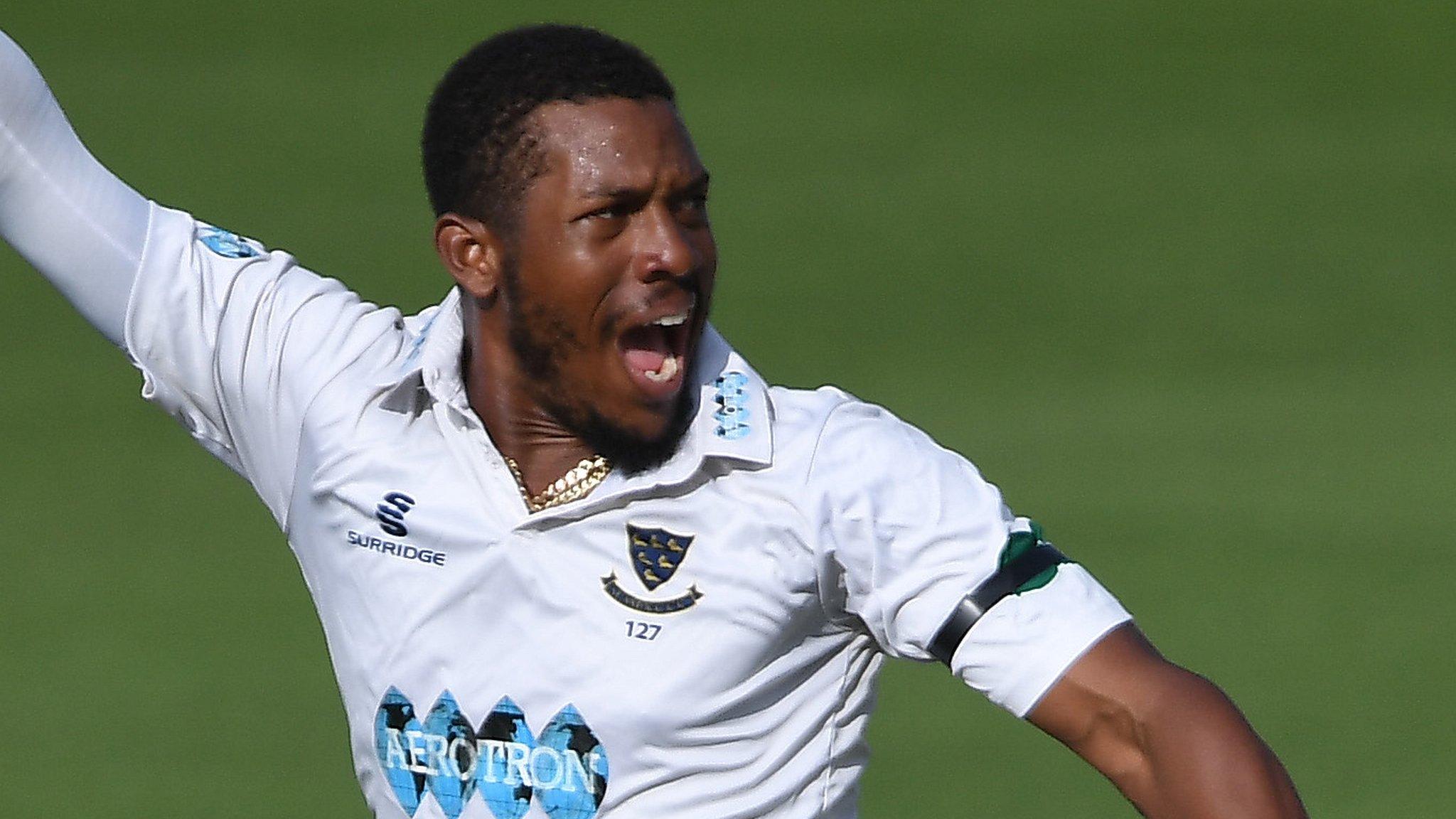 Sussex bowler Chris Jordan appeals for a wicket